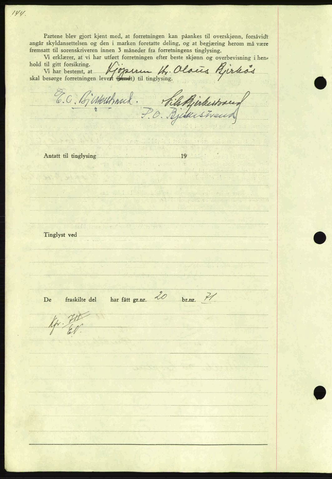 Nordmøre sorenskriveri, AV/SAT-A-4132/1/2/2Ca: Mortgage book no. A87, 1939-1940, Diary no: : 2445/1939