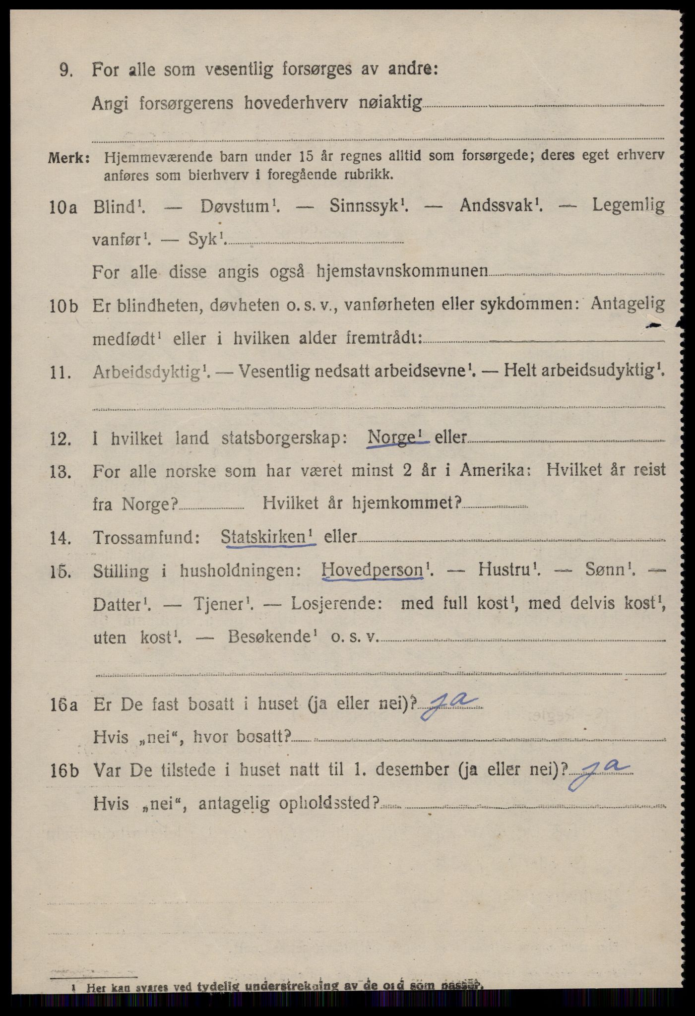 SAT, 1920 census for Hareid, 1920, p. 3984