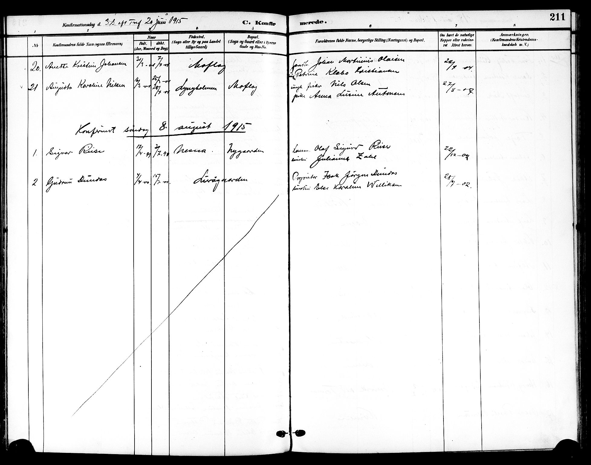 Ministerialprotokoller, klokkerbøker og fødselsregistre - Nordland, AV/SAT-A-1459/839/L0569: Parish register (official) no. 839A06, 1903-1922, p. 211