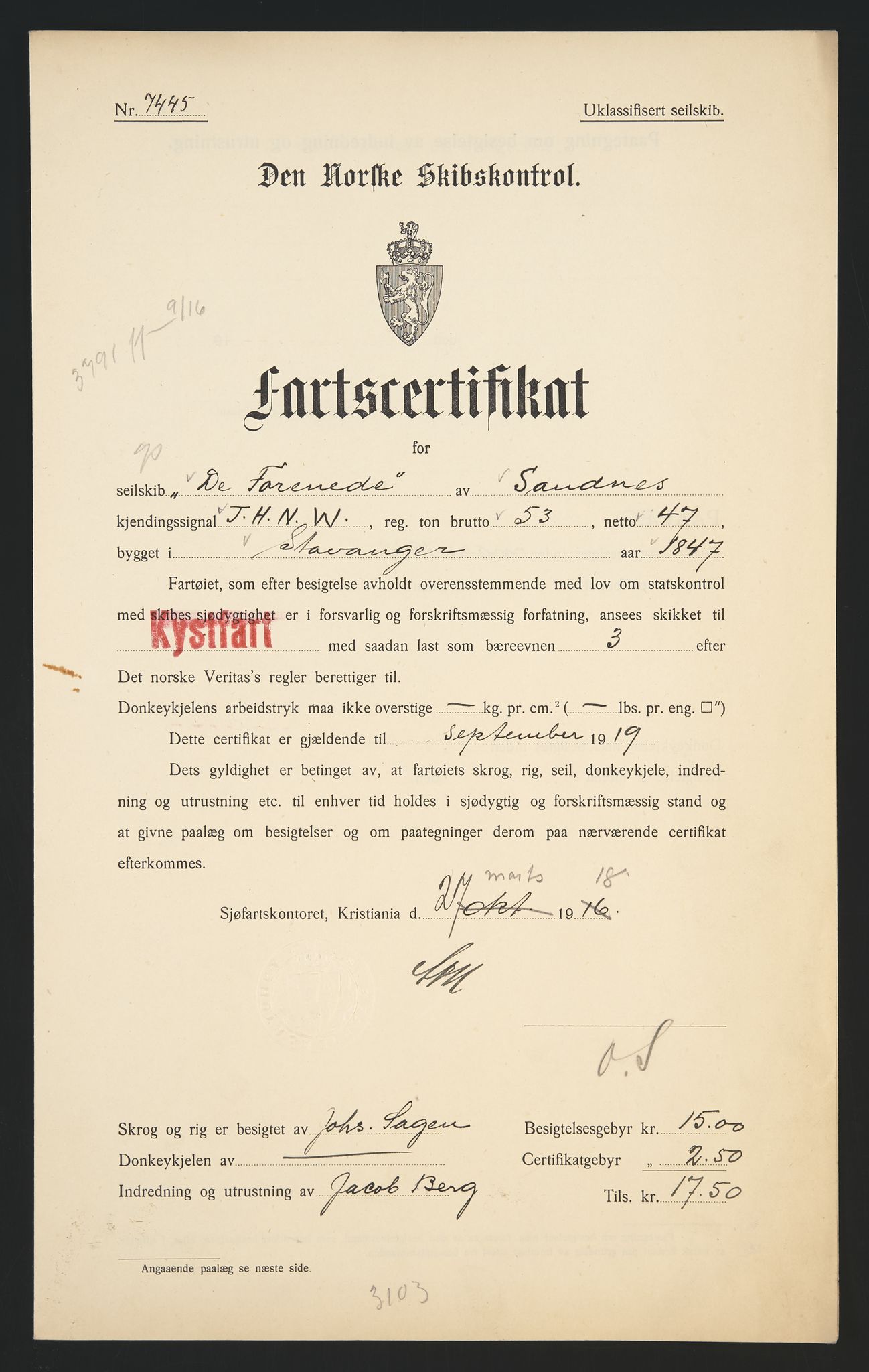 Sjøfartsdirektoratet med forløpere, skipsmapper slettede skip, AV/RA-S-4998/F/Fa/L0235: --, 1847-1930, p. 456
