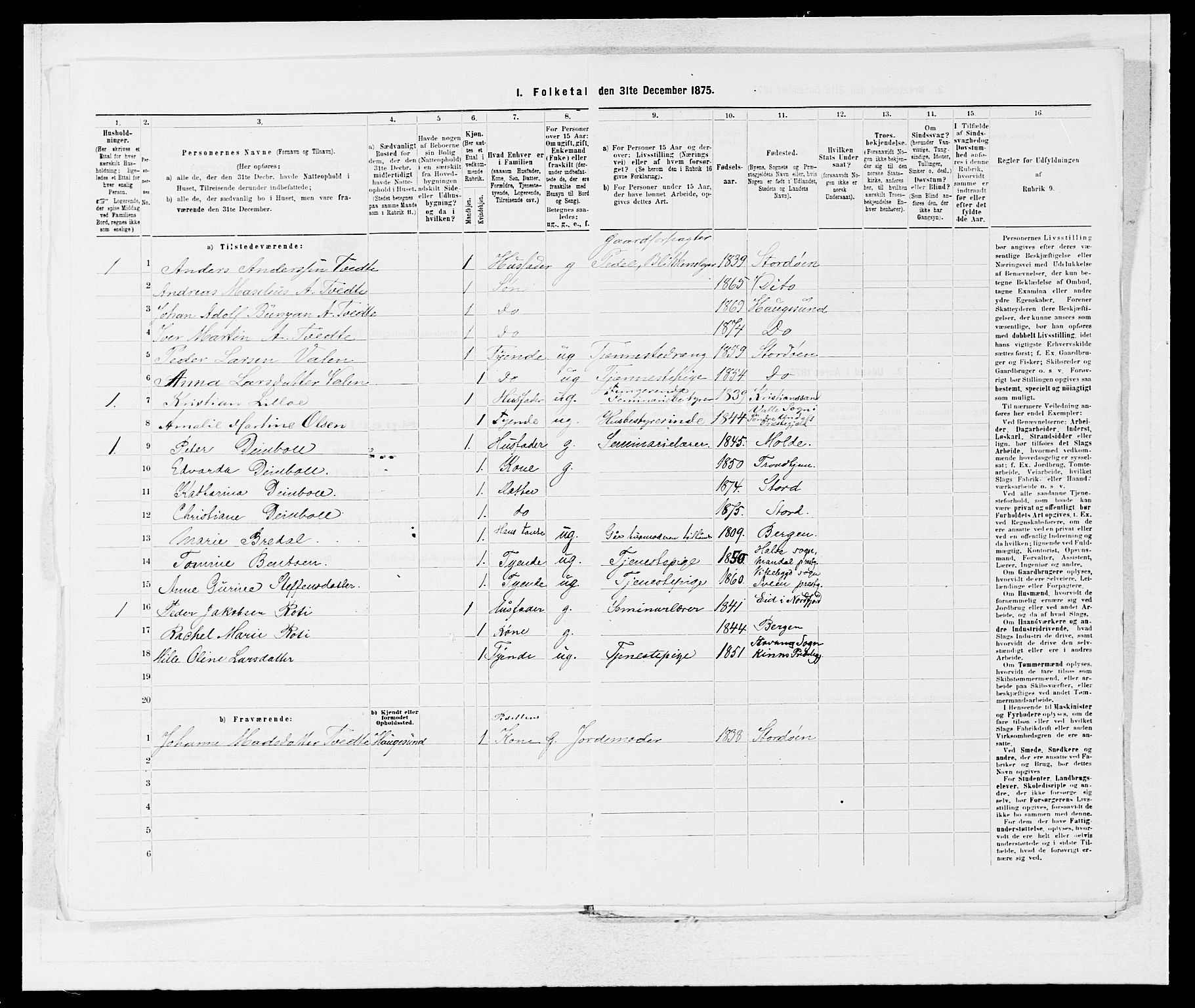 SAB, 1875 census for 1221P Stord, 1875, p. 180