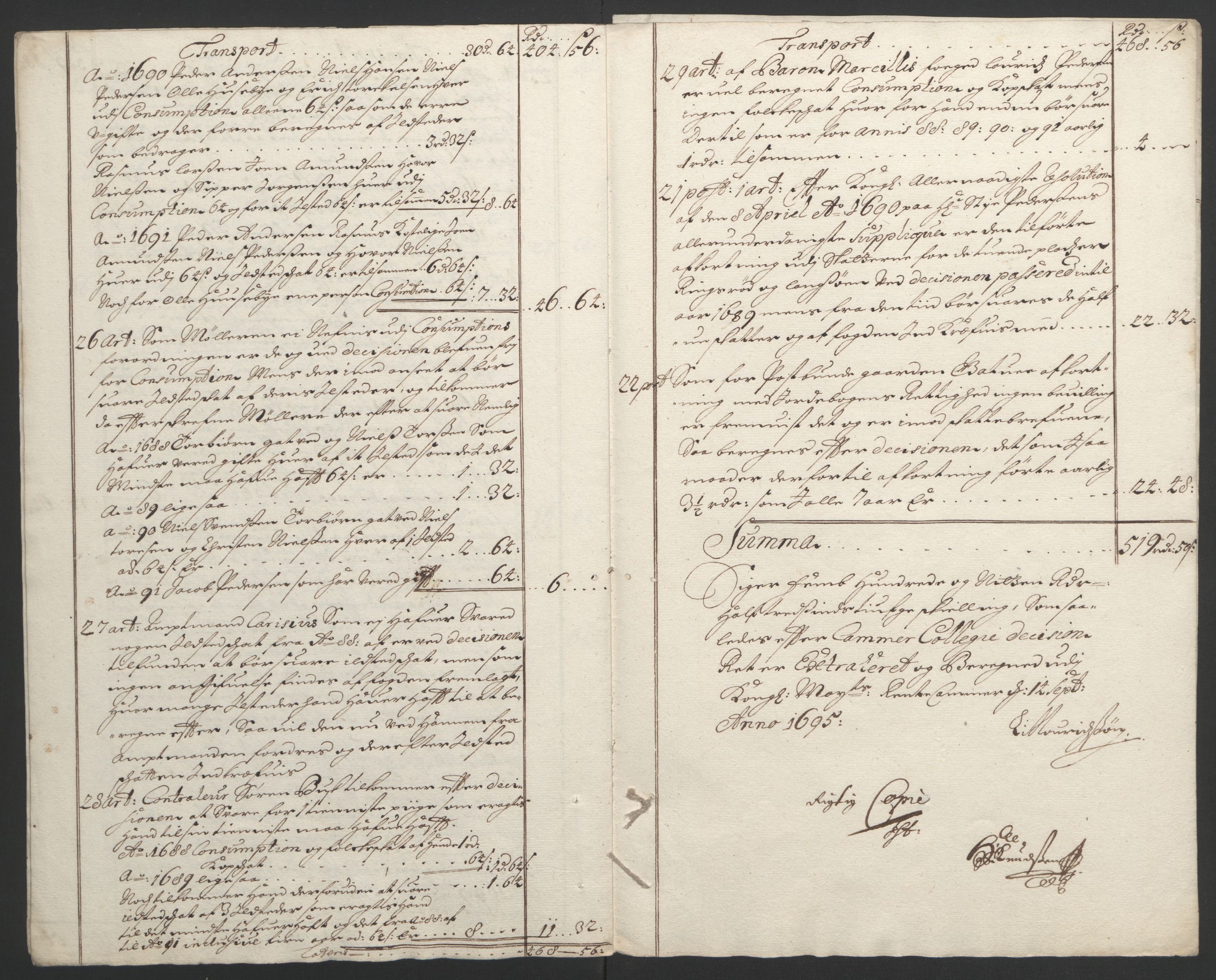 Rentekammeret inntil 1814, Reviderte regnskaper, Fogderegnskap, RA/EA-4092/R04/L0122: Fogderegnskap Moss, Onsøy, Tune, Veme og Åbygge, 1695, p. 320