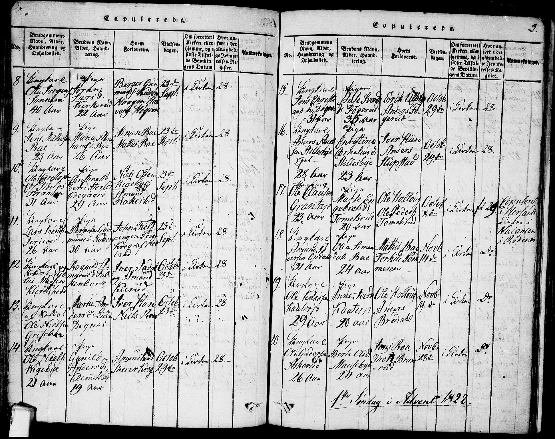 Rødenes prestekontor Kirkebøker, AV/SAO-A-2005/F/Fa/L0004: Parish register (official) no. I 4, 1814-1838, p. 9