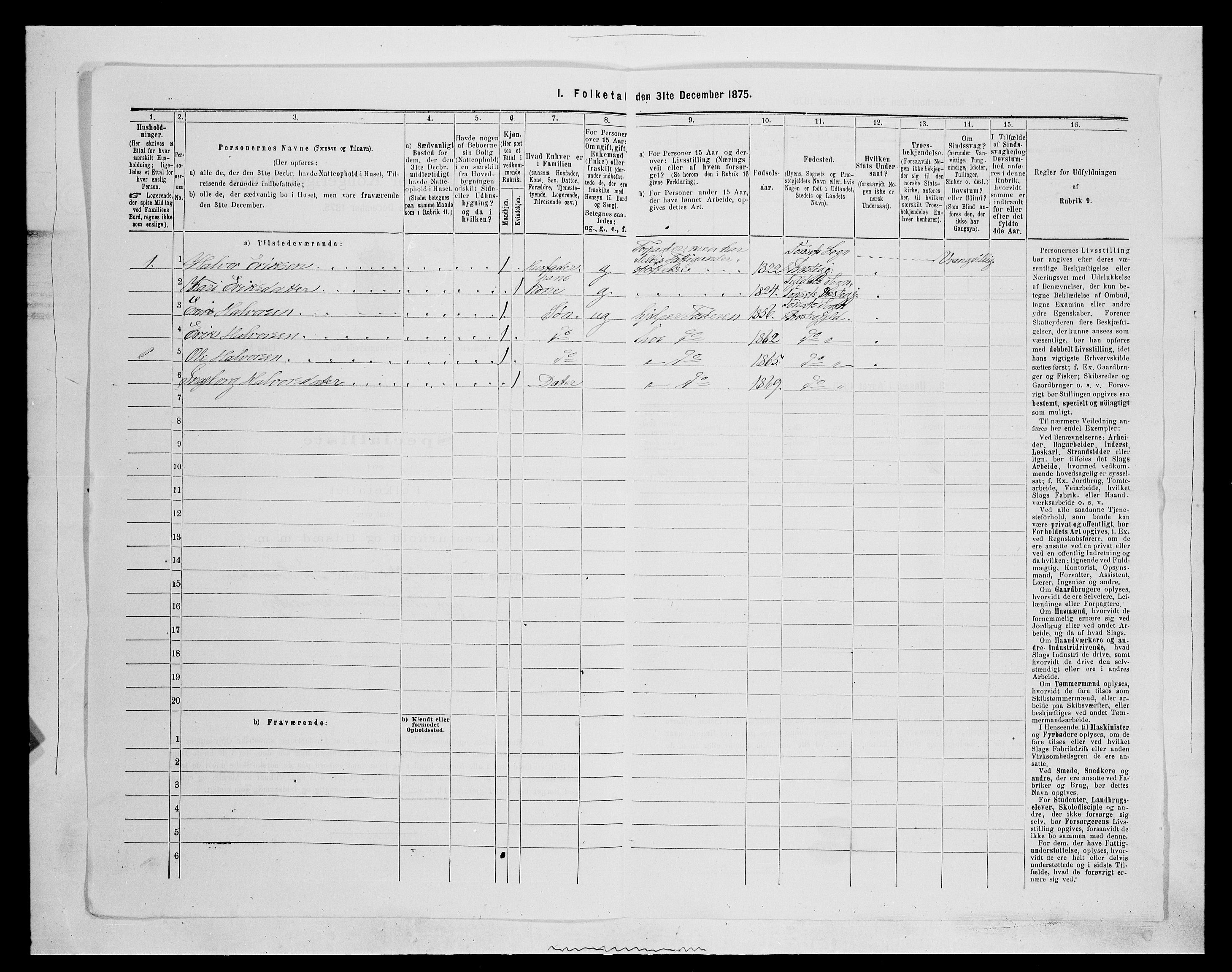 SAH, 1875 census for 0437P Tynset, 1875, p. 808