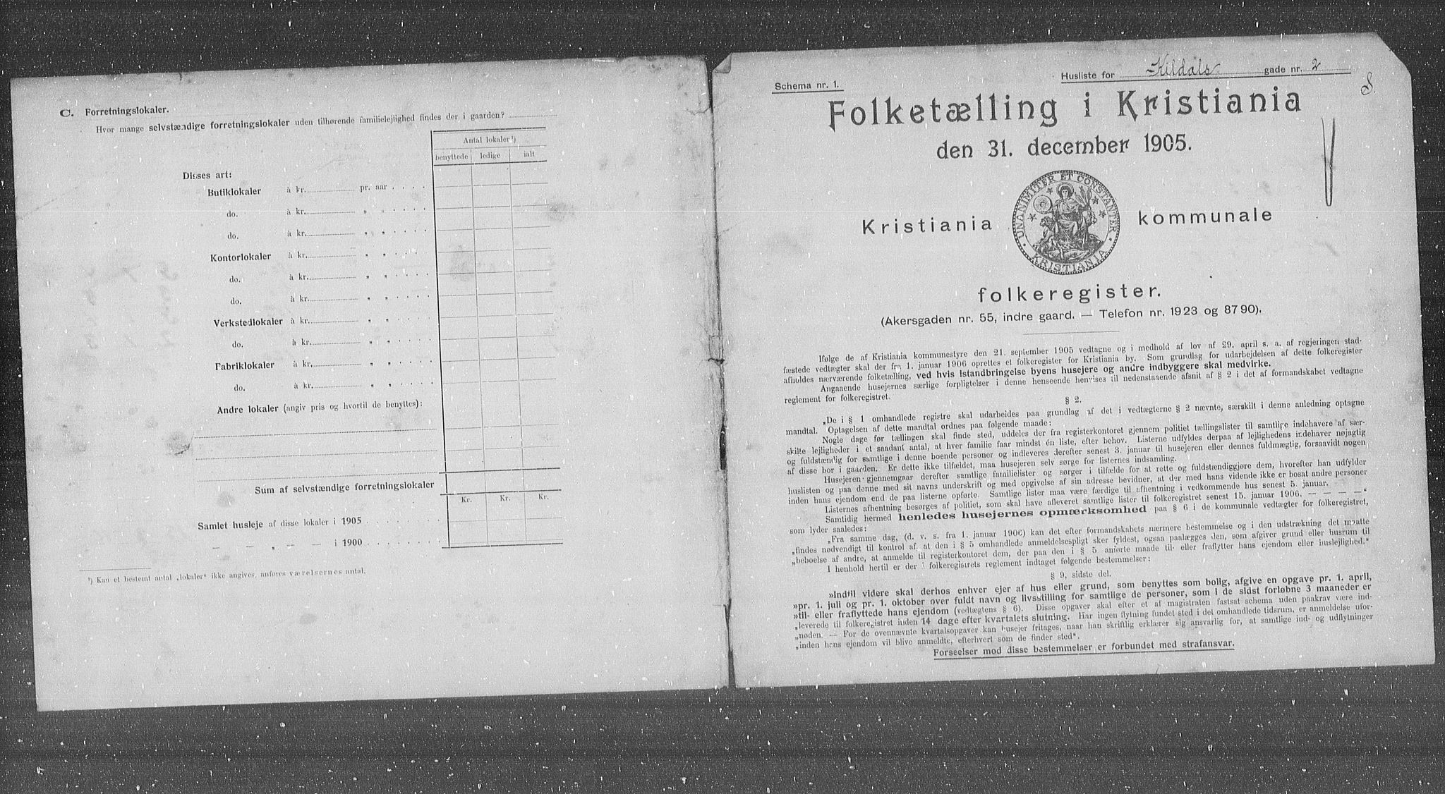 OBA, Municipal Census 1905 for Kristiania, 1905, p. 25943
