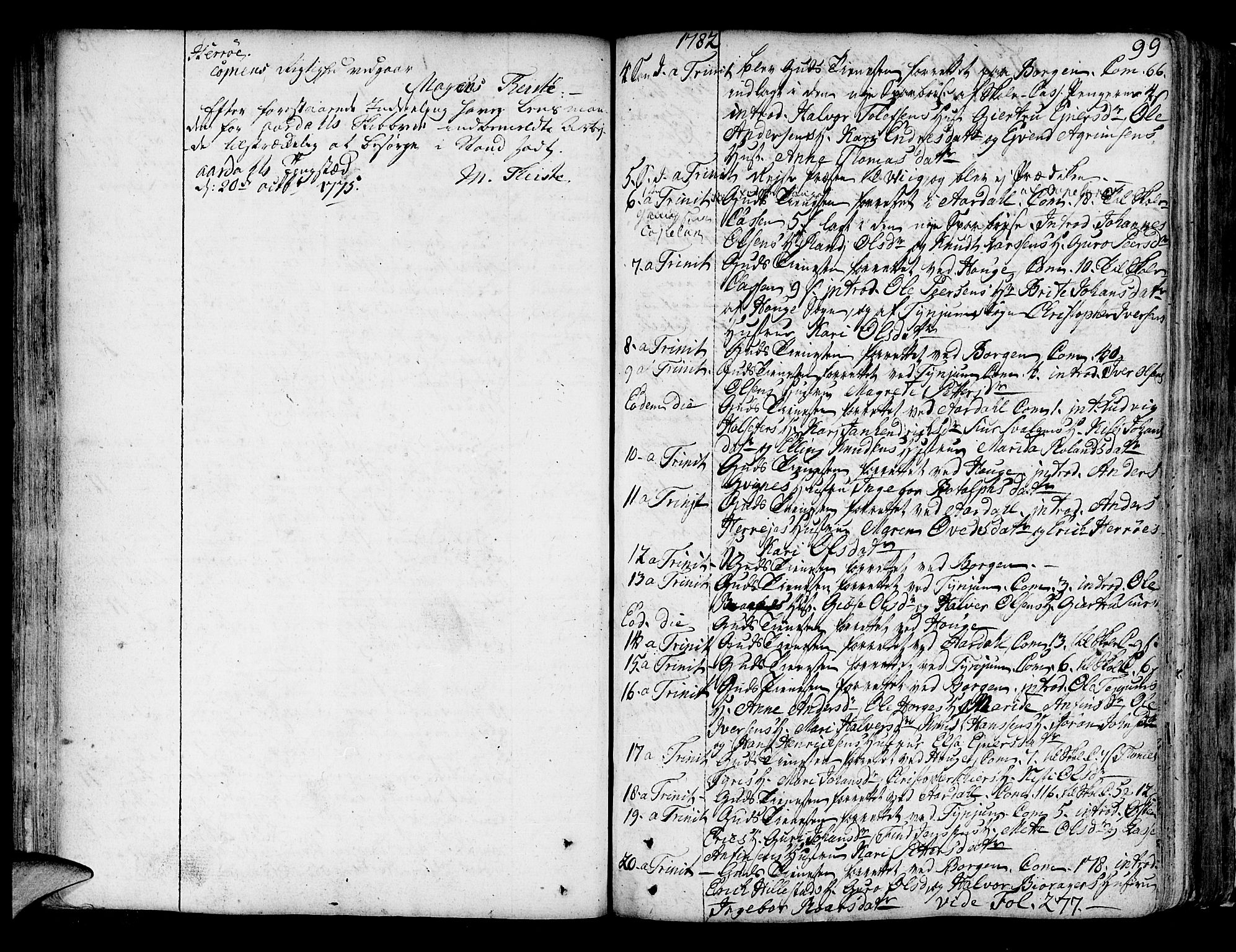 Lærdal sokneprestembete, AV/SAB-A-81201: Parish register (official) no. A 2, 1752-1782, p. 99