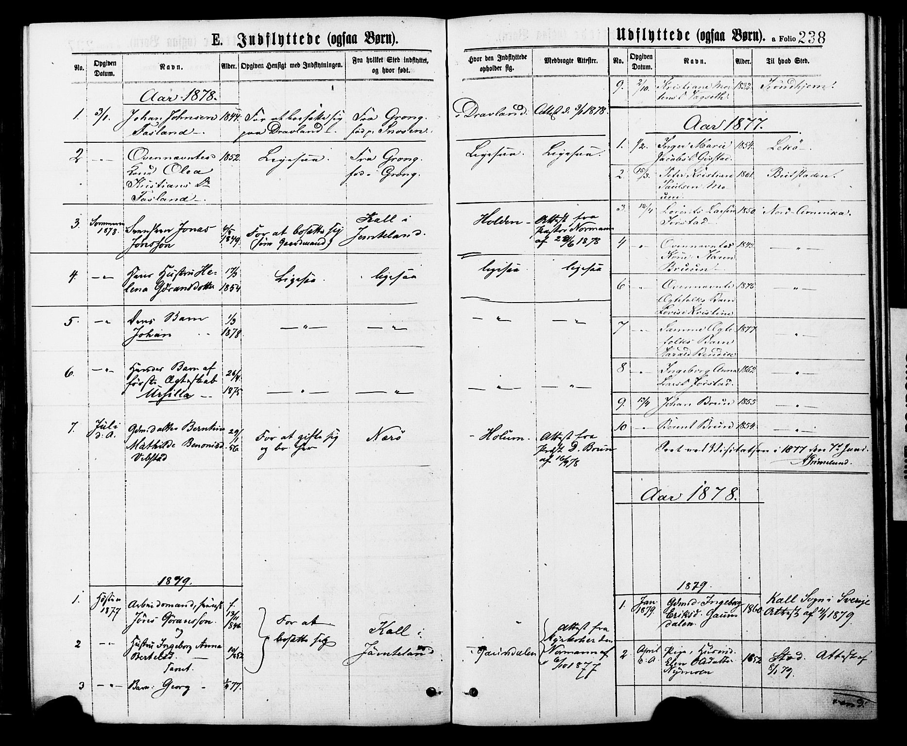 Ministerialprotokoller, klokkerbøker og fødselsregistre - Nord-Trøndelag, AV/SAT-A-1458/749/L0473: Parish register (official) no. 749A07, 1873-1887, p. 238