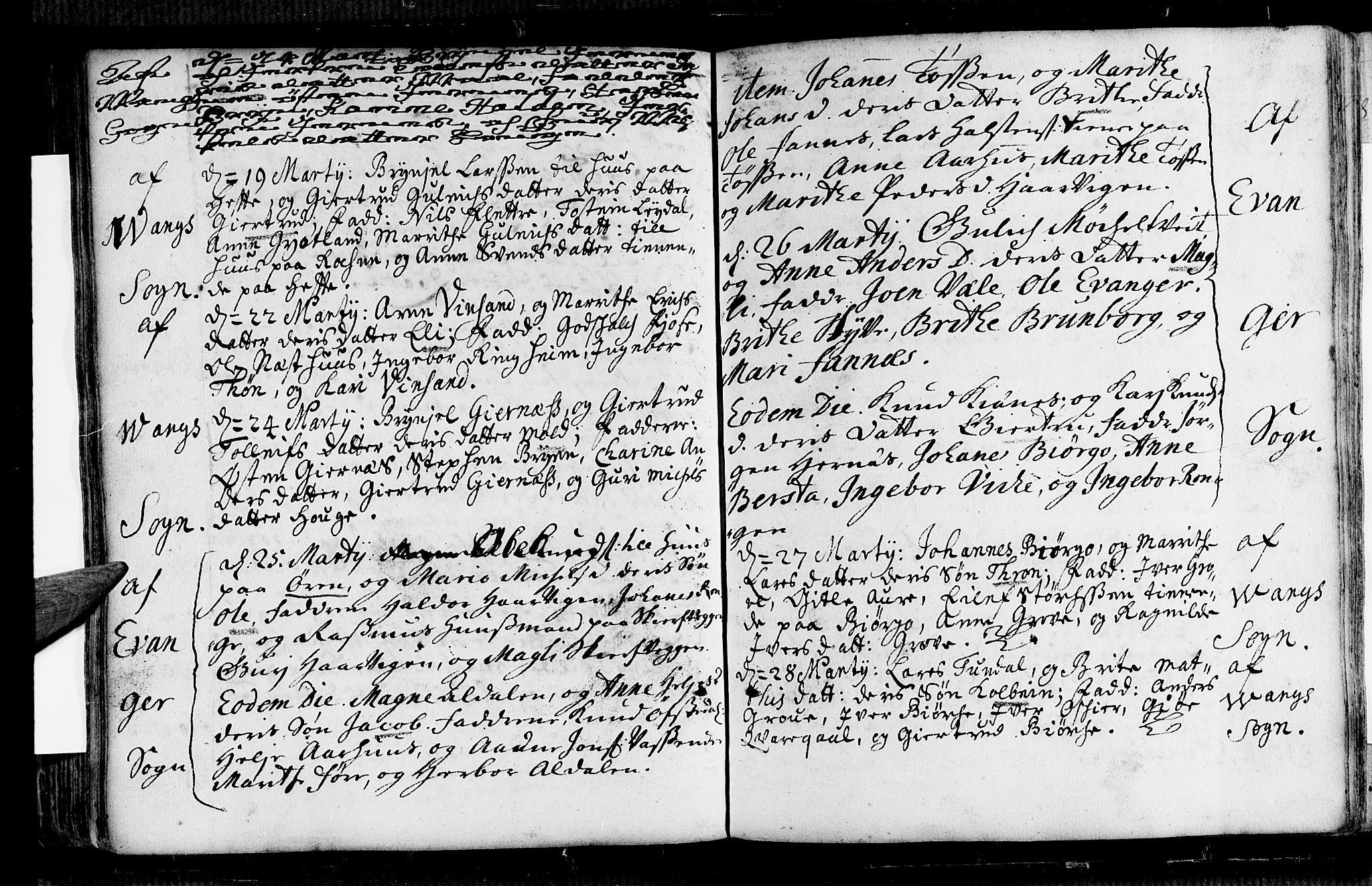 Voss sokneprestembete, AV/SAB-A-79001/H/Haa: Parish register (official) no. A 1, 1711-1721