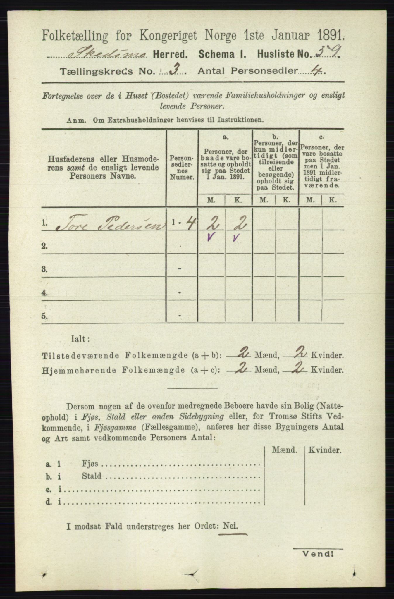 RA, 1891 census for 0231 Skedsmo, 1891, p. 1277