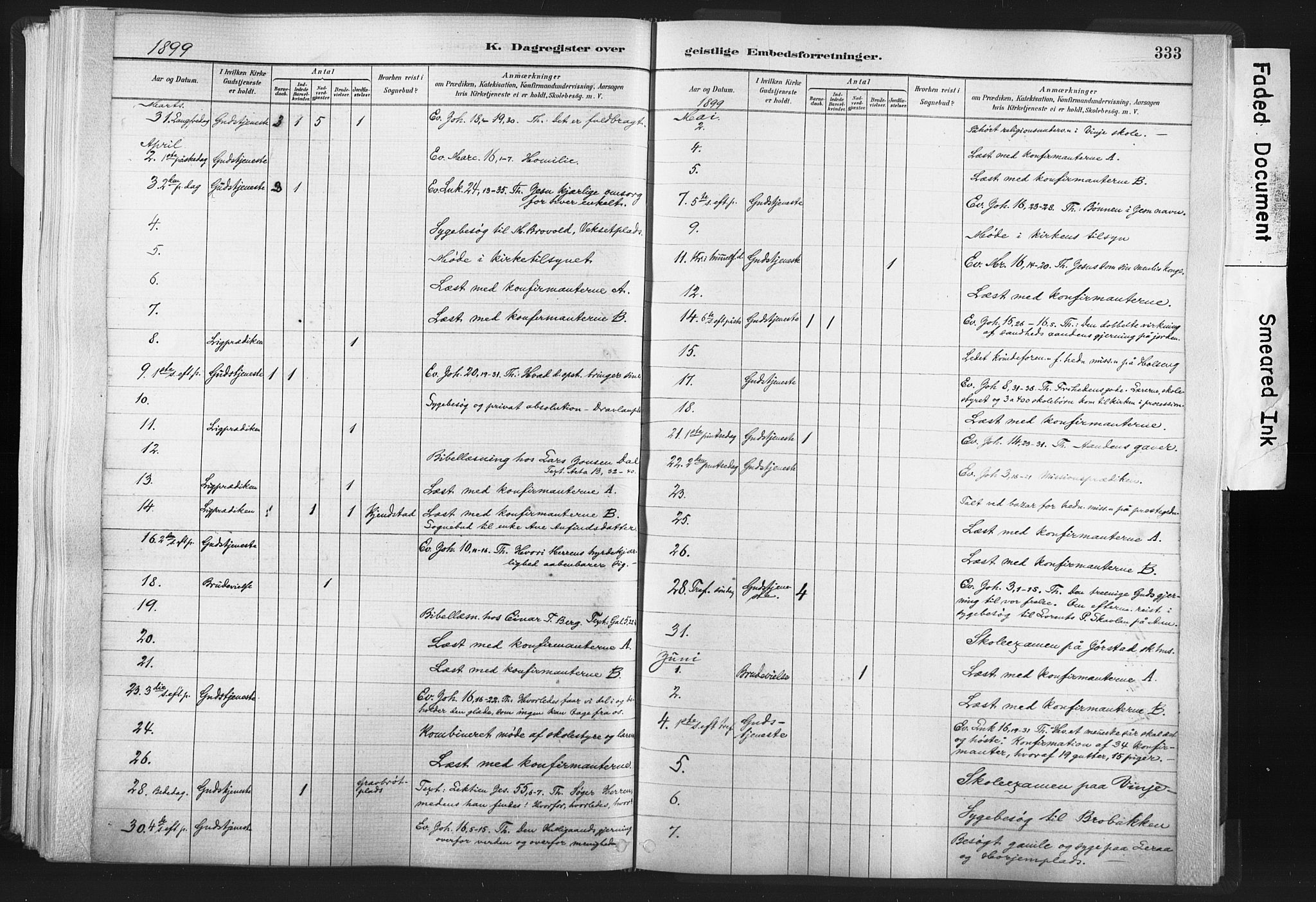 Ministerialprotokoller, klokkerbøker og fødselsregistre - Nord-Trøndelag, AV/SAT-A-1458/749/L0474: Parish register (official) no. 749A08, 1887-1903, p. 333