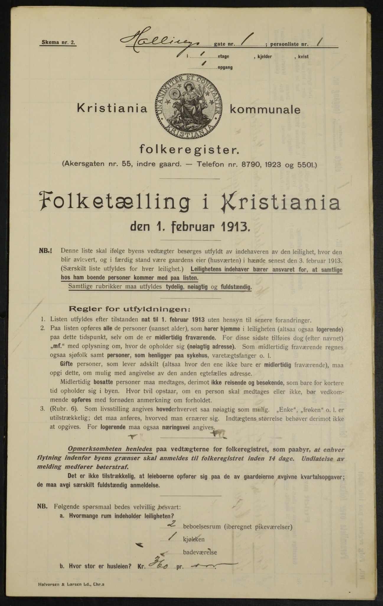 OBA, Municipal Census 1913 for Kristiania, 1913, p. 34103