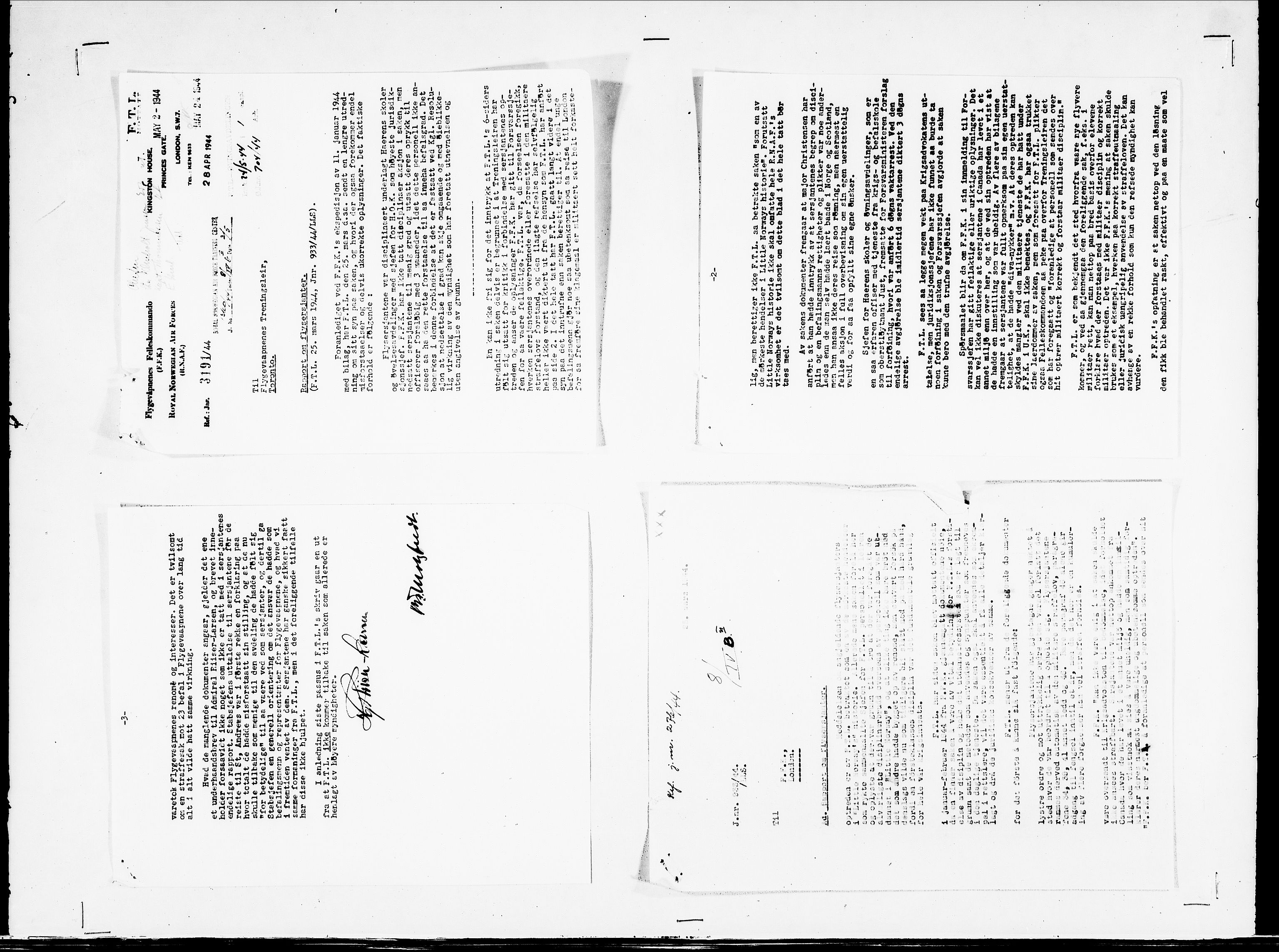 Forsvaret, Flyvåpnenes treningsleir 1940-1945, AV/RA-RAFA-3974/V/L0039: Ekspedisjonskontoret. 8. Personellkontoret, 1940-1945