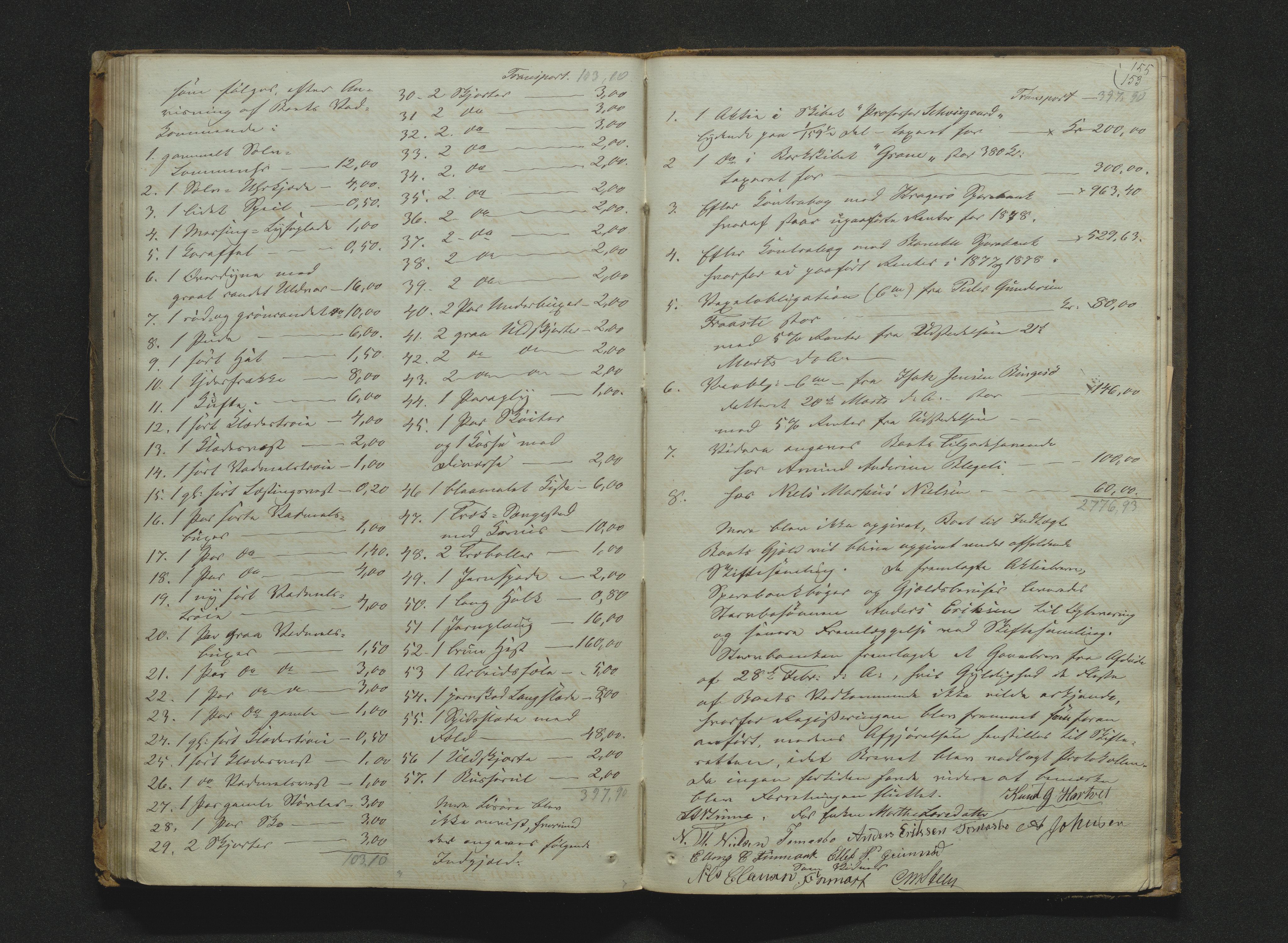 Bamble sorenskriveri, AV/SAKO-A-214/H/Hb/Hbb/Hbbb/L0001/0003: Skifteregisteringsprotokoll  / Skifteregisteringsprotokoll 3, 1860-1882, p. 152-153