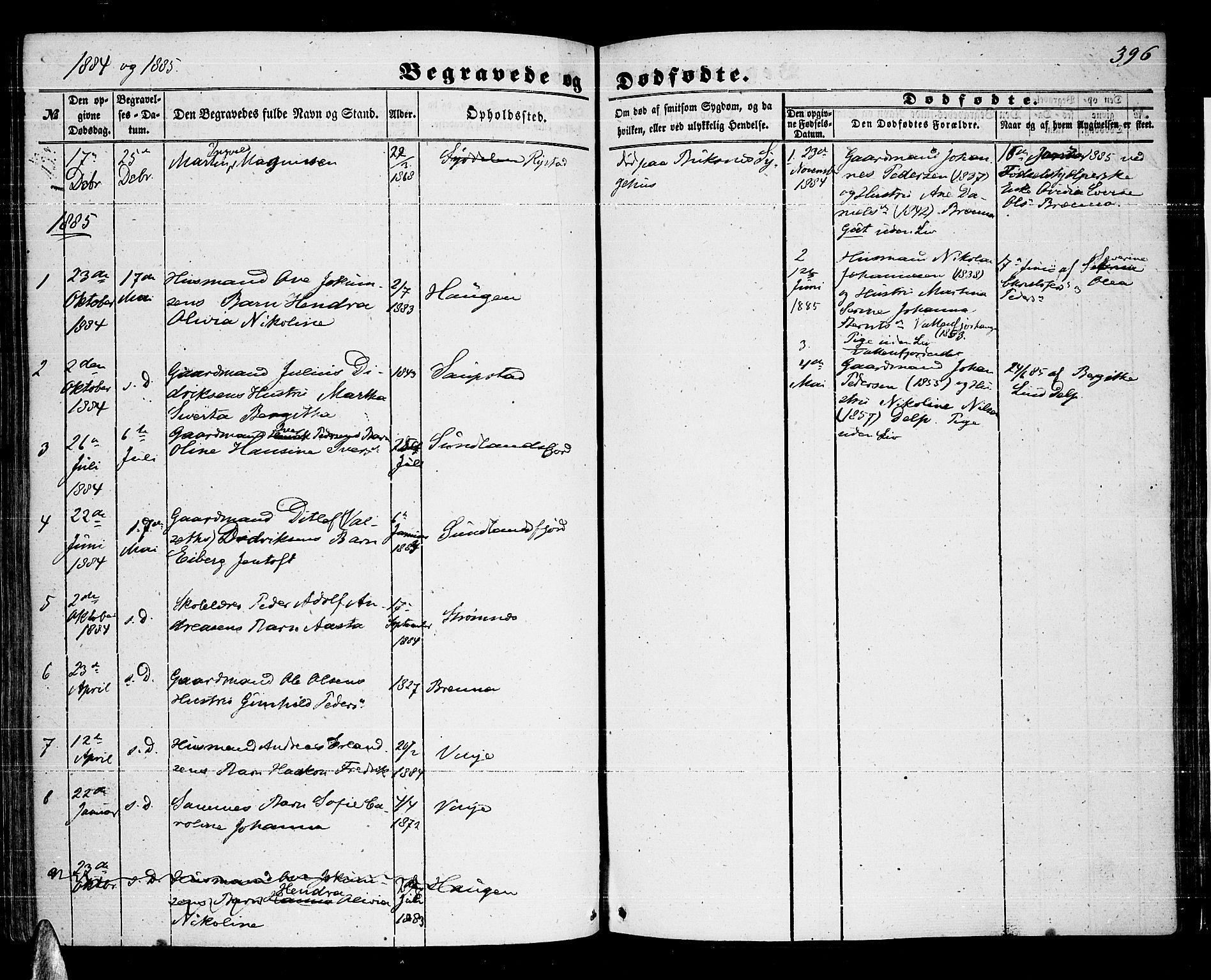 Ministerialprotokoller, klokkerbøker og fødselsregistre - Nordland, AV/SAT-A-1459/876/L1102: Parish register (copy) no. 876C01, 1852-1886, p. 396