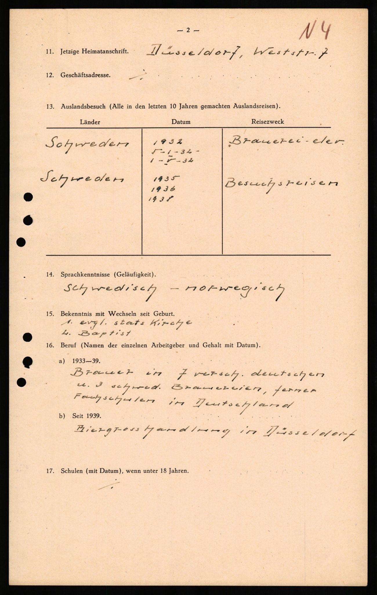 Forsvaret, Forsvarets overkommando II, AV/RA-RAFA-3915/D/Db/L0023: CI Questionaires. Tyske okkupasjonsstyrker i Norge. Tyskere., 1945-1946, p. 468