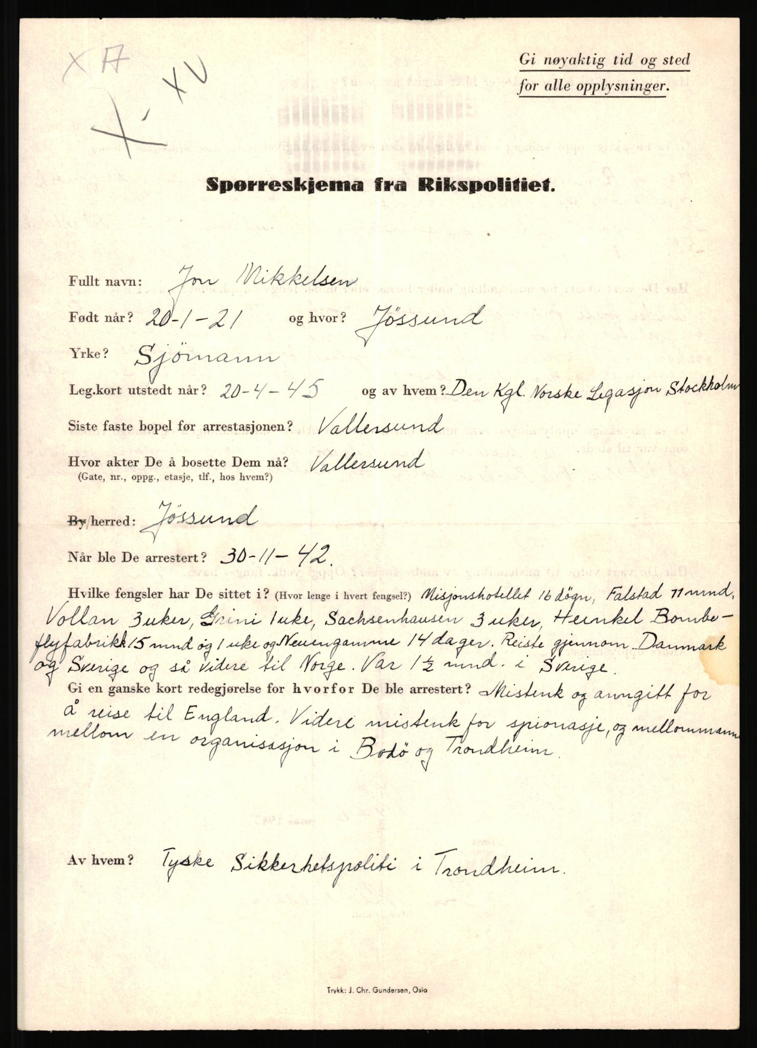 Rikspolitisjefen, AV/RA-S-1560/L/L0011: Lucassen, Oscar Fredrik - Moen, Olav, 1940-1945, p. 906