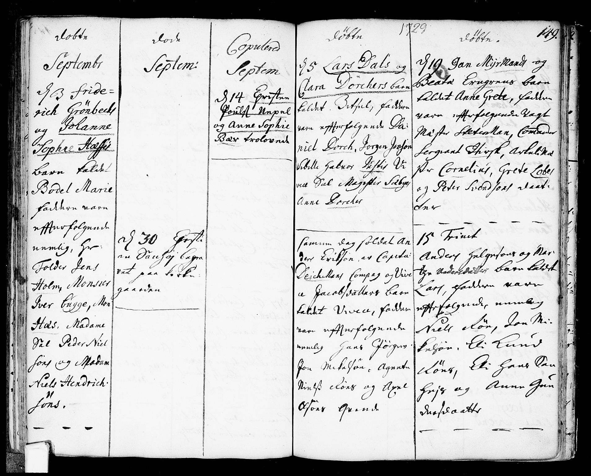 Fredrikstad prestekontor Kirkebøker, AV/SAO-A-11082/F/Fa/L0001: Parish register (official) no. 1, 1717-1731, p. 149