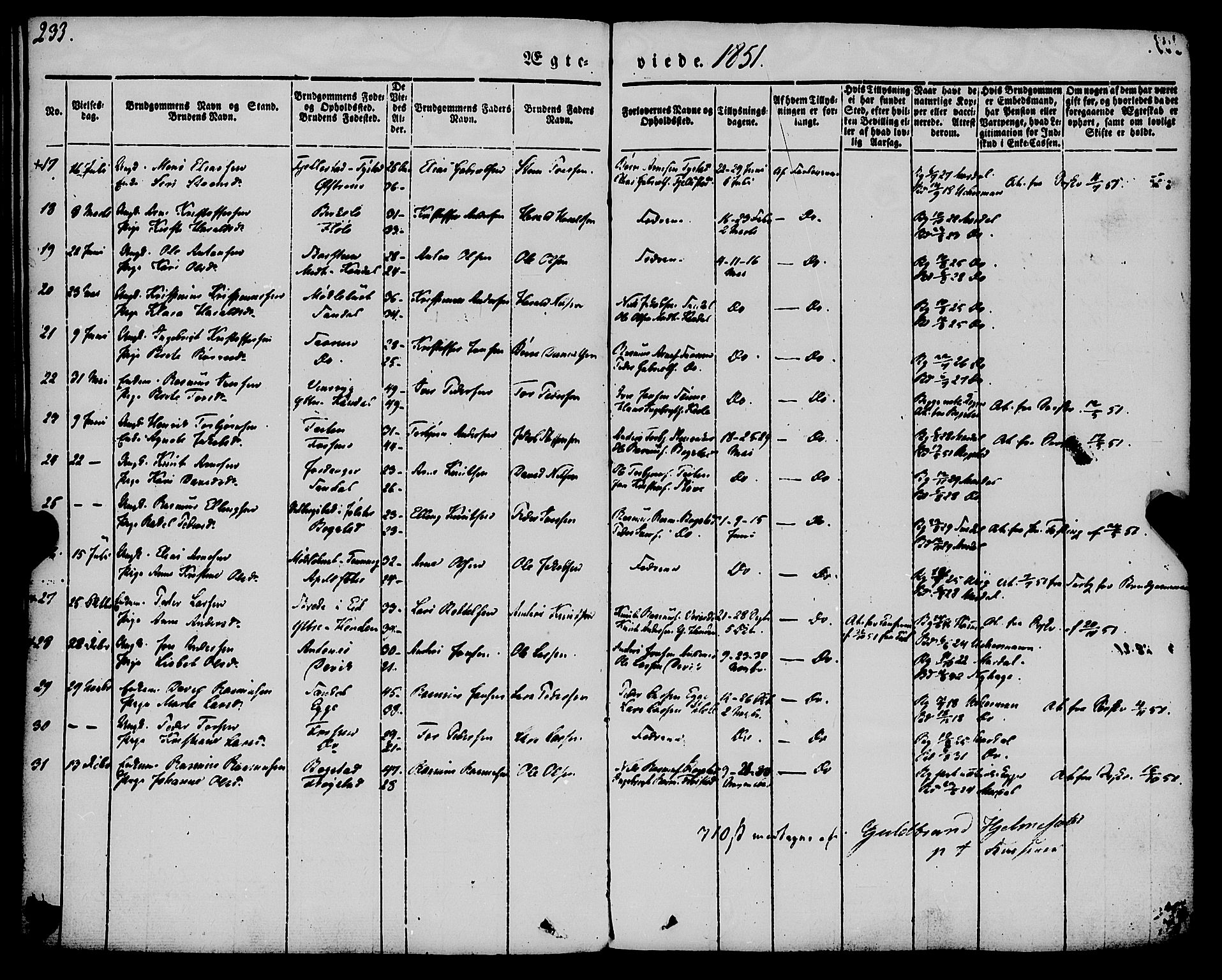 Gloppen sokneprestembete, SAB/A-80101/H/Haa/Haaa/L0008: Parish register (official) no. A 8, 1837-1855, p. 233