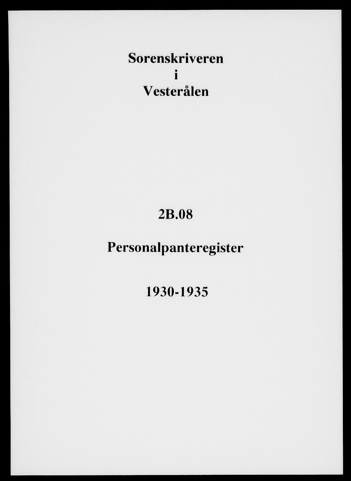 Vesterålen sorenskriveri, SAT/A-4180/1/2/2B/L0008: Mortgage register no. 8, 1930-1935