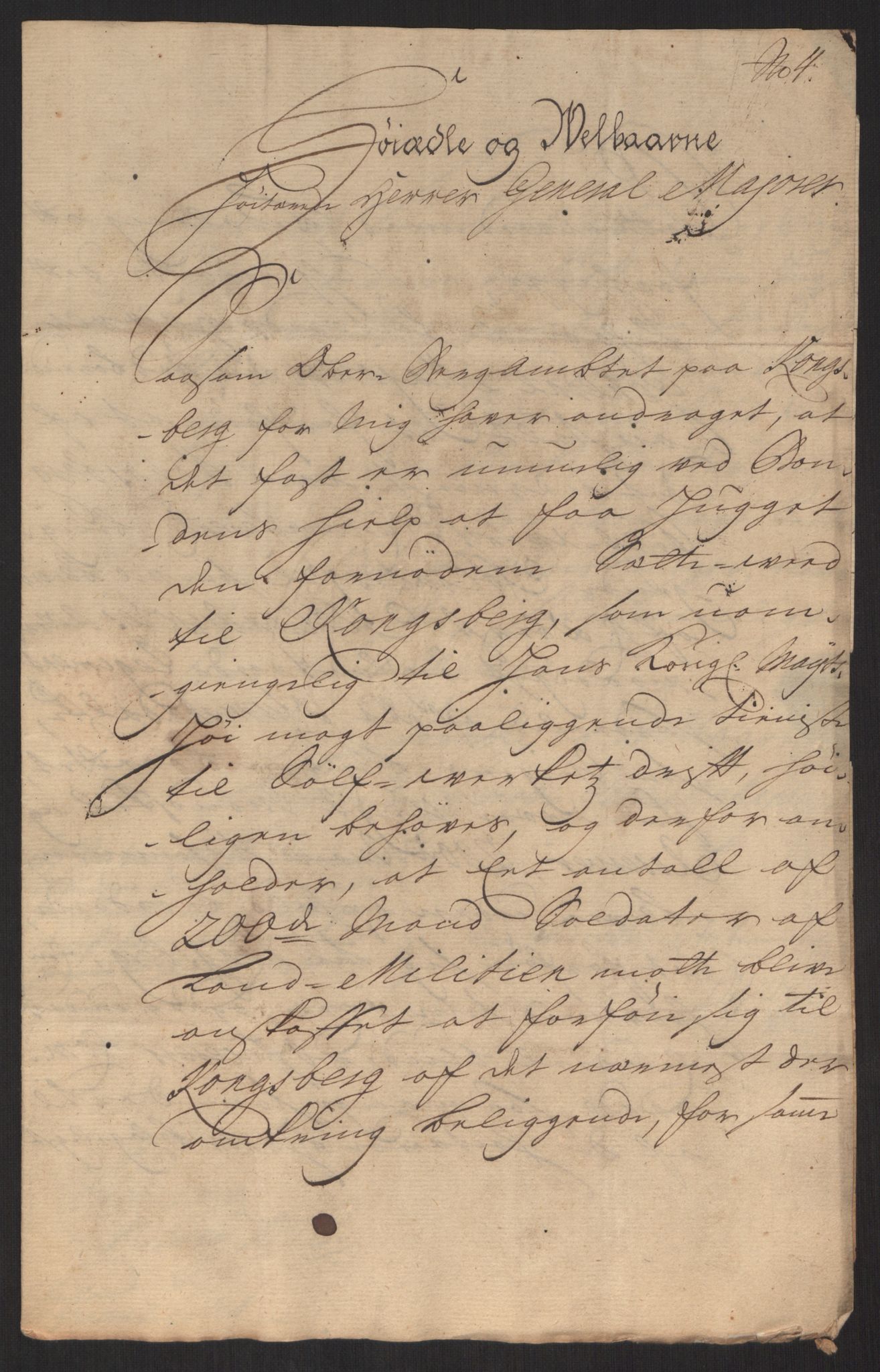 Kommanderende general (KG I) med Det norske krigsdirektorium, AV/RA-EA-5419/D/L0060: Stattholderens, stiftamtmenns og amtmenns brev, 1720-1730, p. 331