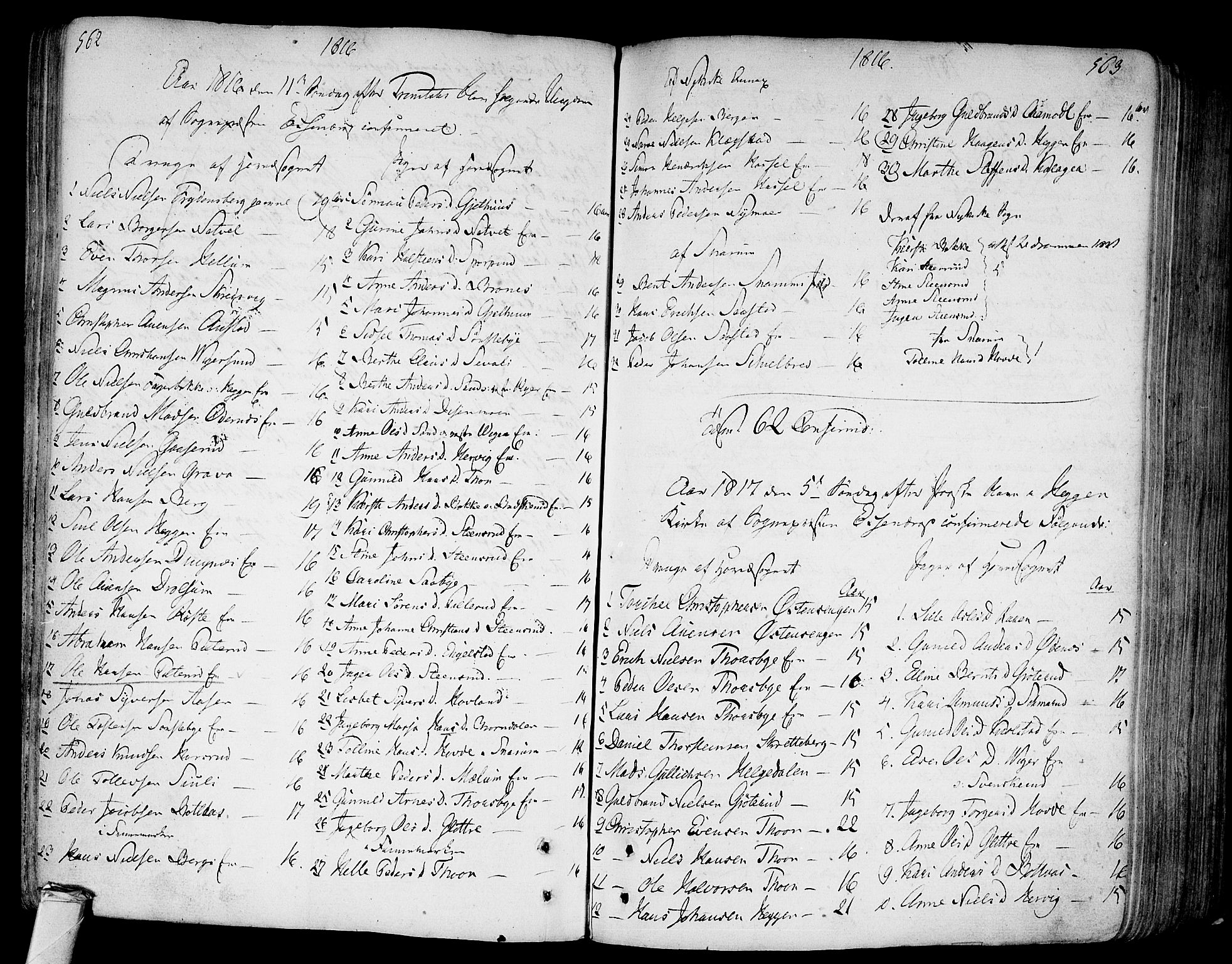 Modum kirkebøker, AV/SAKO-A-234/F/Fa/L0003: Parish register (official) no. 3, 1783-1819, p. 562-563