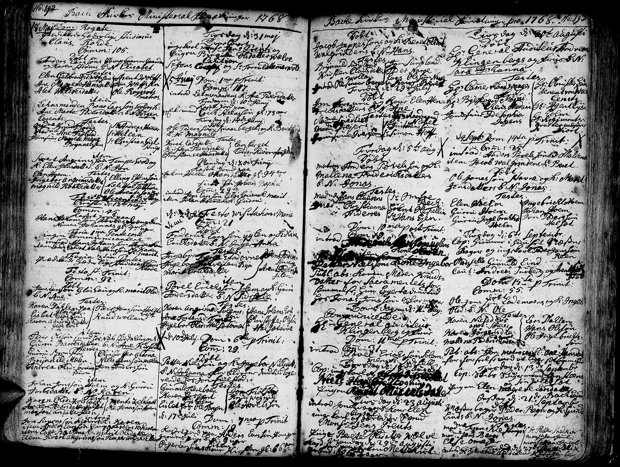 Ministerialprotokoller, klokkerbøker og fødselsregistre - Sør-Trøndelag, SAT/A-1456/606/L0276: Parish register (official) no. 606A01 /2, 1727-1779, p. 192-193