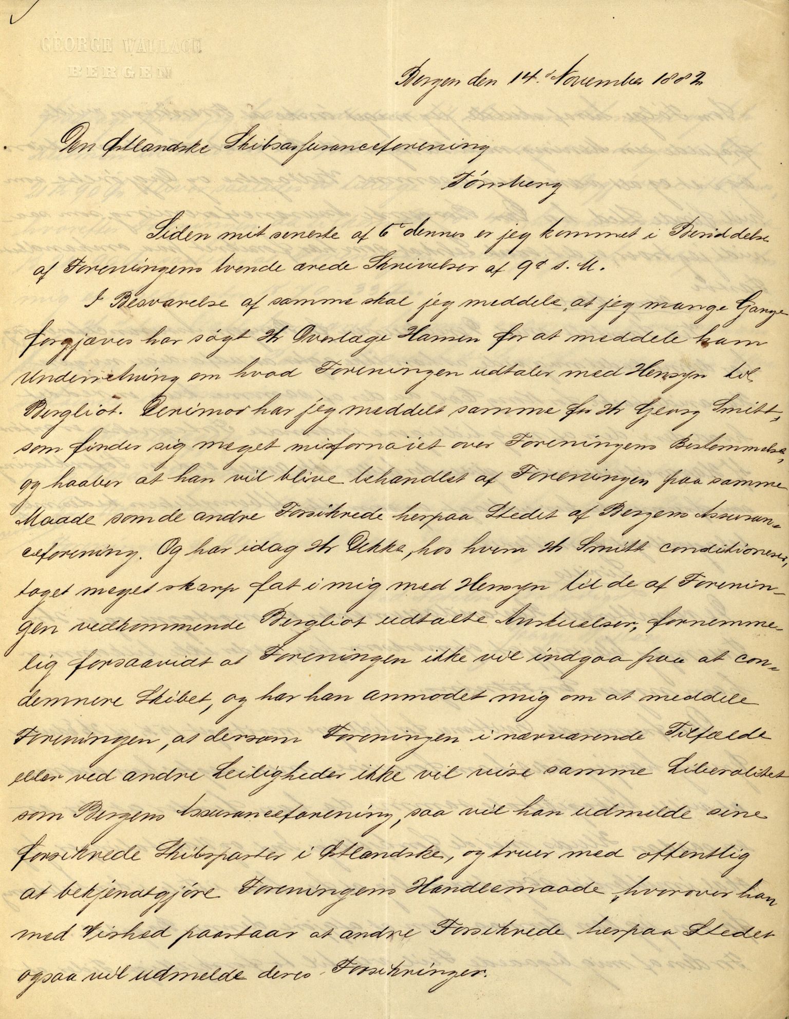 Pa 63 - Østlandske skibsassuranceforening, VEMU/A-1079/G/Ga/L0015/0011: Havaridokumenter / Carl Johan, Bergljot, Baticola, Saga, 1882, p. 19