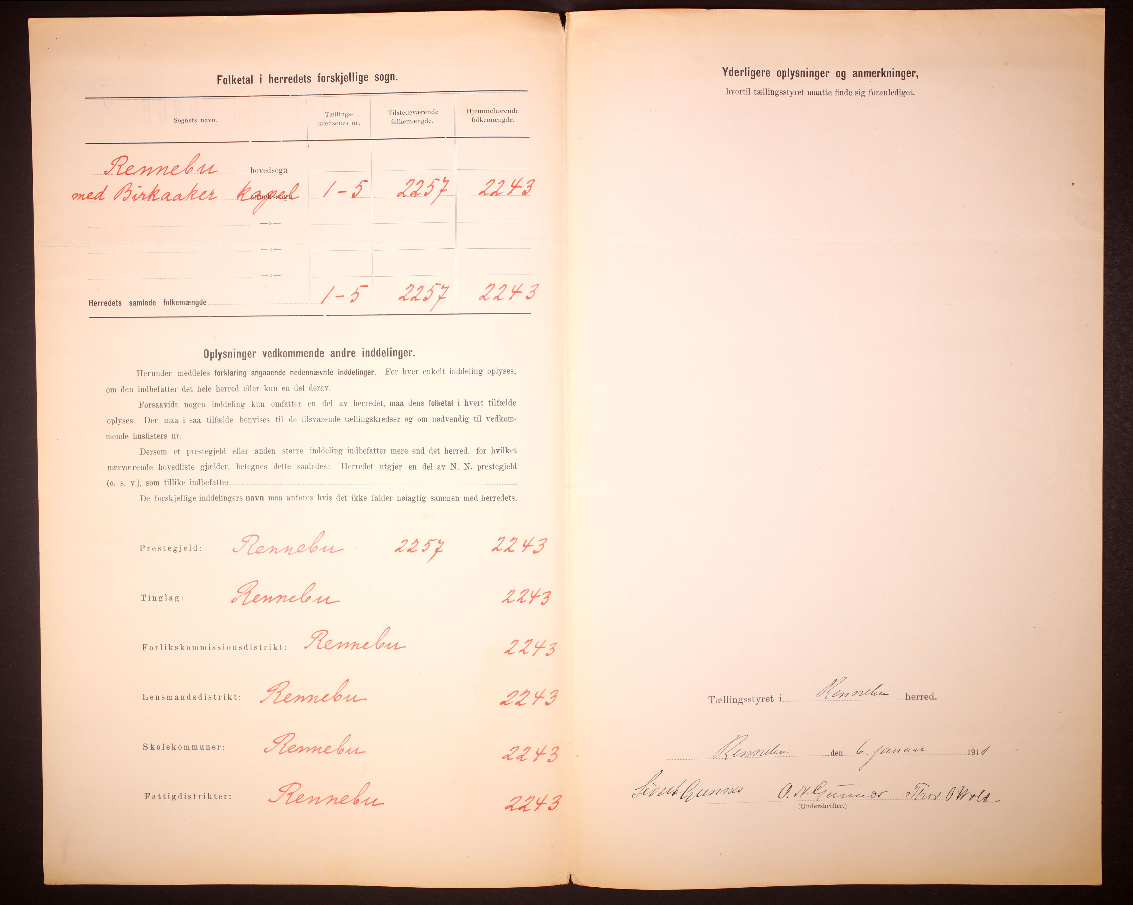 RA, 1910 census for Rennebu, 1910, p. 3