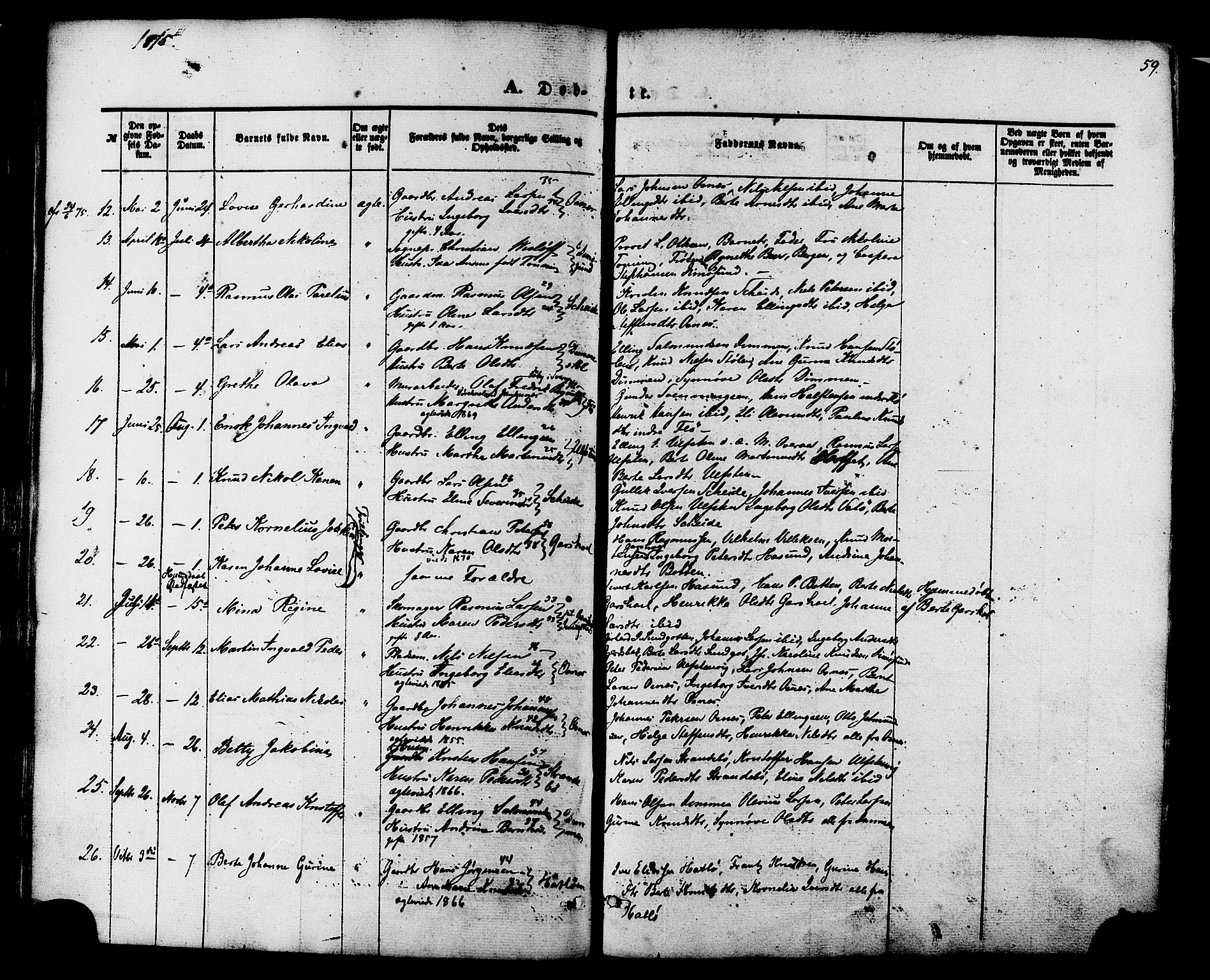 Ministerialprotokoller, klokkerbøker og fødselsregistre - Møre og Romsdal, AV/SAT-A-1454/509/L0105: Parish register (official) no. 509A03, 1848-1882, p. 59