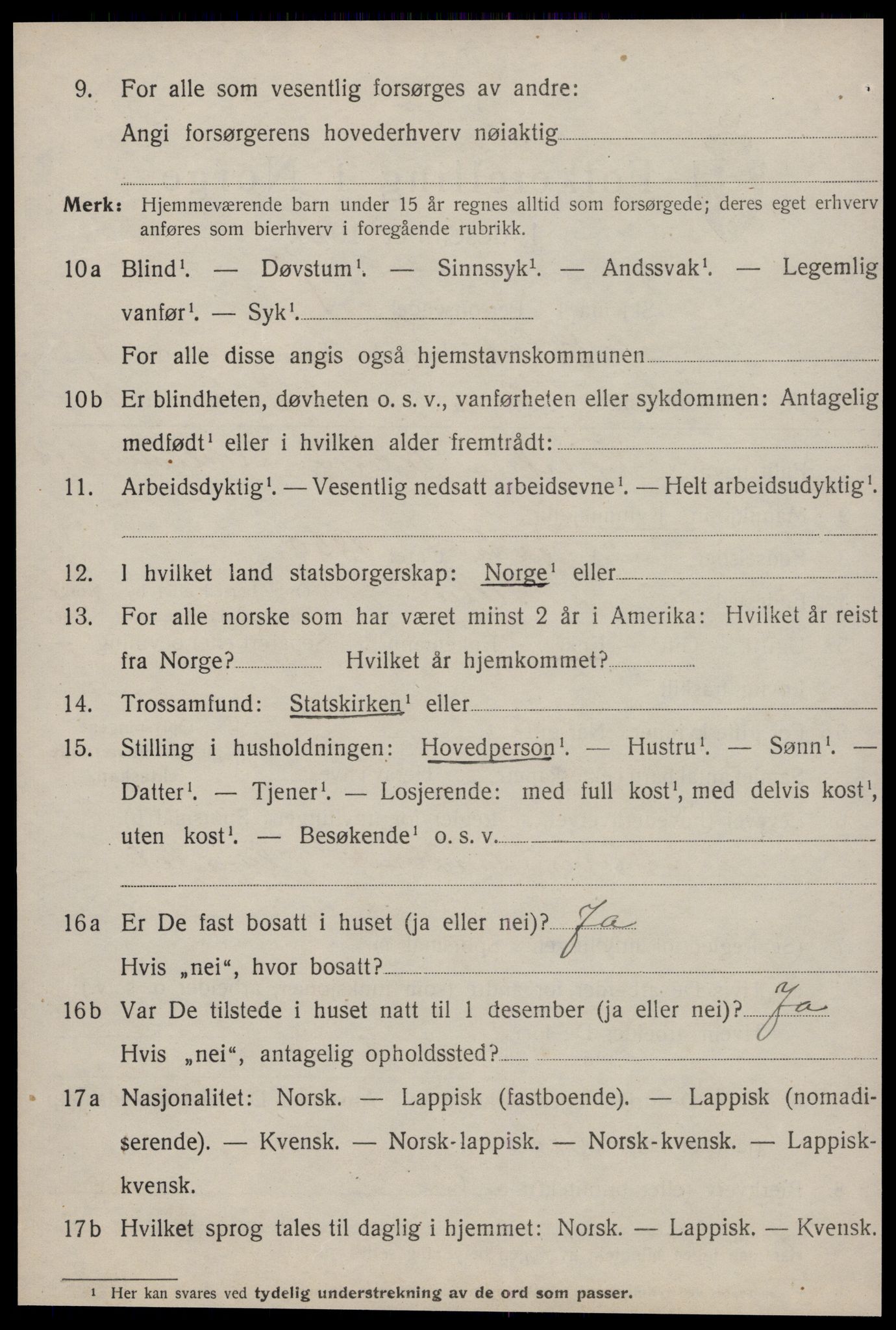 SAT, 1920 census for Selbu, 1920, p. 3891