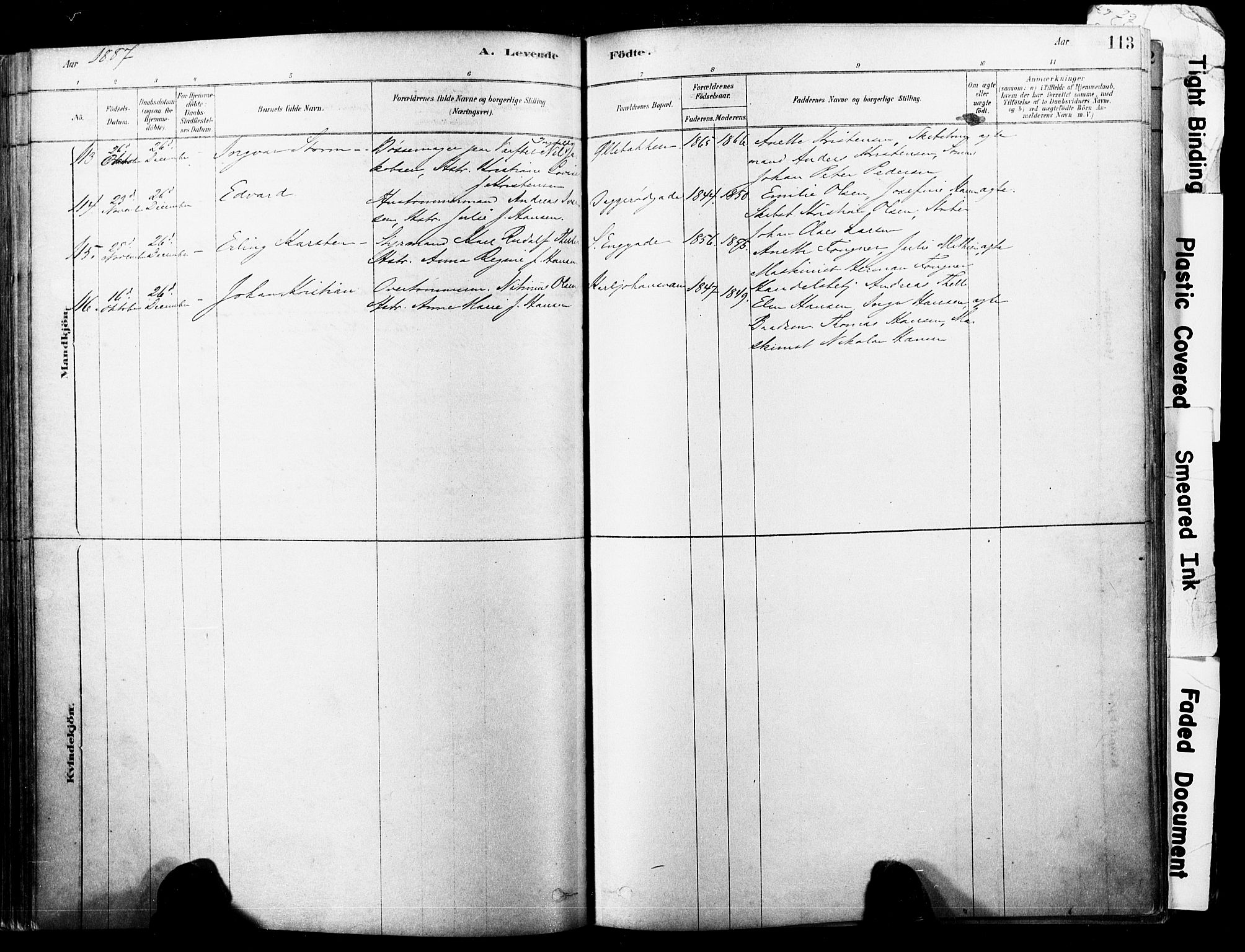 Horten kirkebøker, AV/SAKO-A-348/F/Fa/L0003: Parish register (official) no. 3, 1878-1887, p. 113