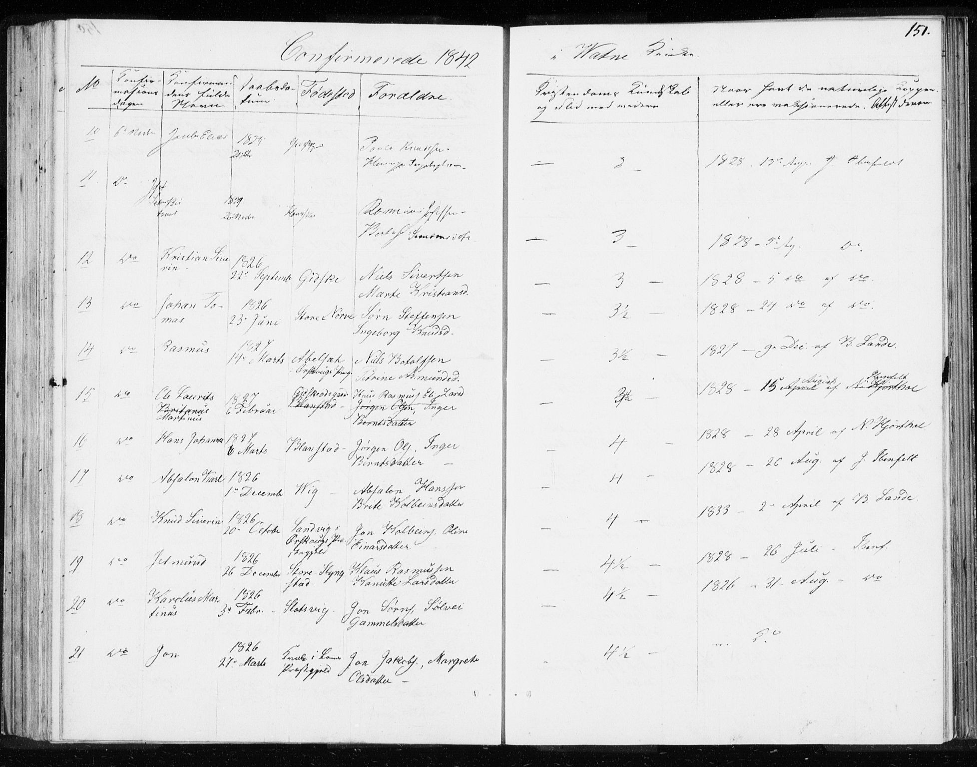 Ministerialprotokoller, klokkerbøker og fødselsregistre - Møre og Romsdal, AV/SAT-A-1454/528/L0414: Curate's parish register no. 528B02, 1833-1844, p. 151
