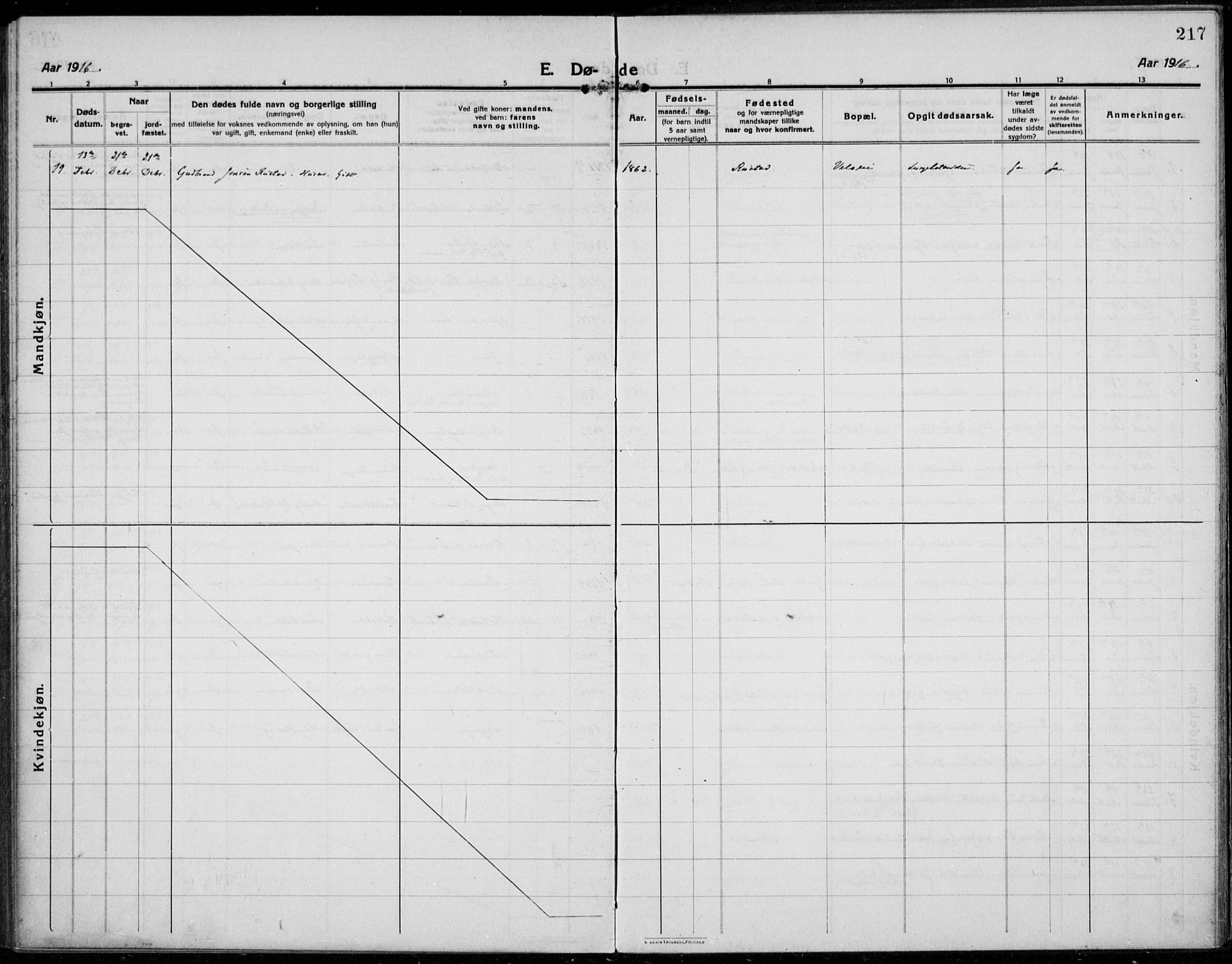 Jevnaker prestekontor, SAH/PREST-116/H/Ha/Haa/L0012: Parish register (official) no. 12, 1914-1924, p. 217