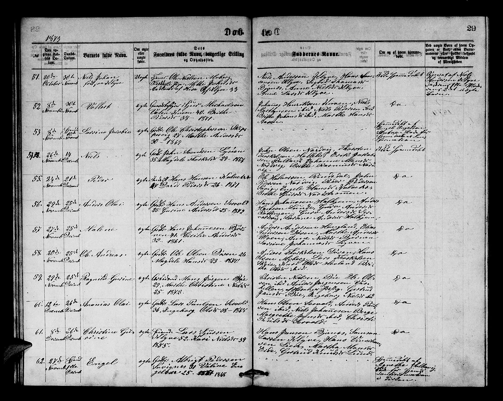 Os sokneprestembete, AV/SAB-A-99929: Parish register (copy) no. A 1, 1869-1879, p. 29