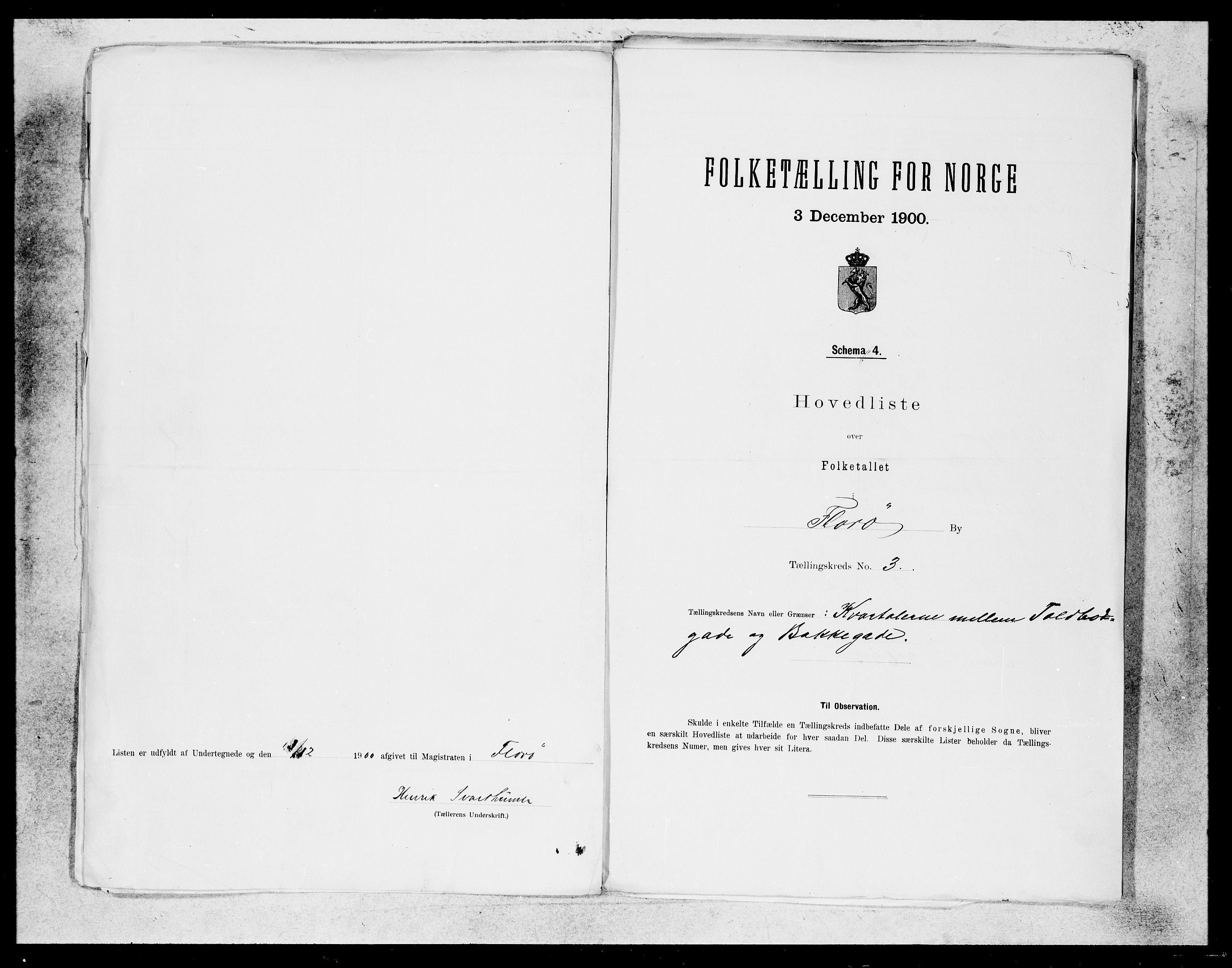 SAB, 1900 census for Florø, 1900, p. 5