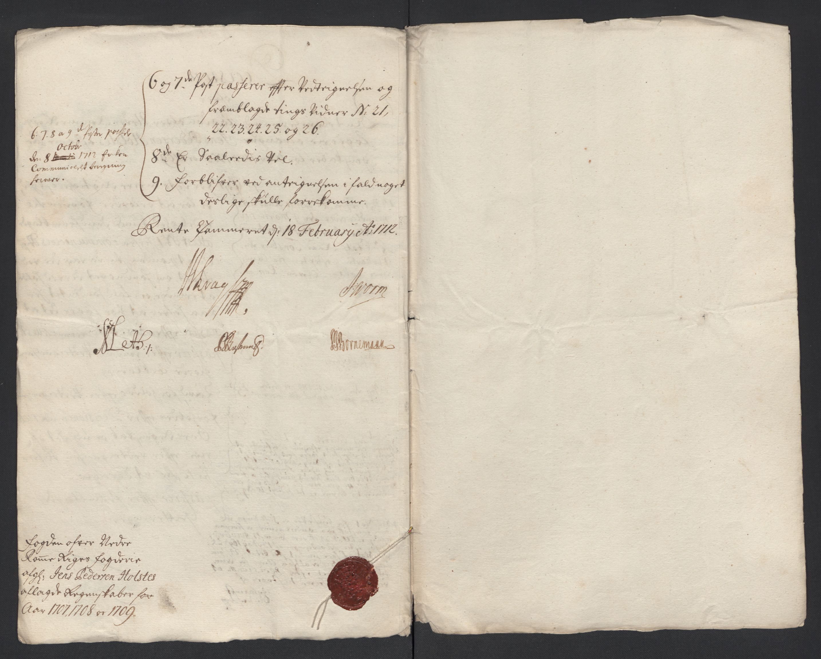 Rentekammeret inntil 1814, Reviderte regnskaper, Fogderegnskap, AV/RA-EA-4092/R11/L0591: Fogderegnskap Nedre Romerike, 1708-1709, p. 349