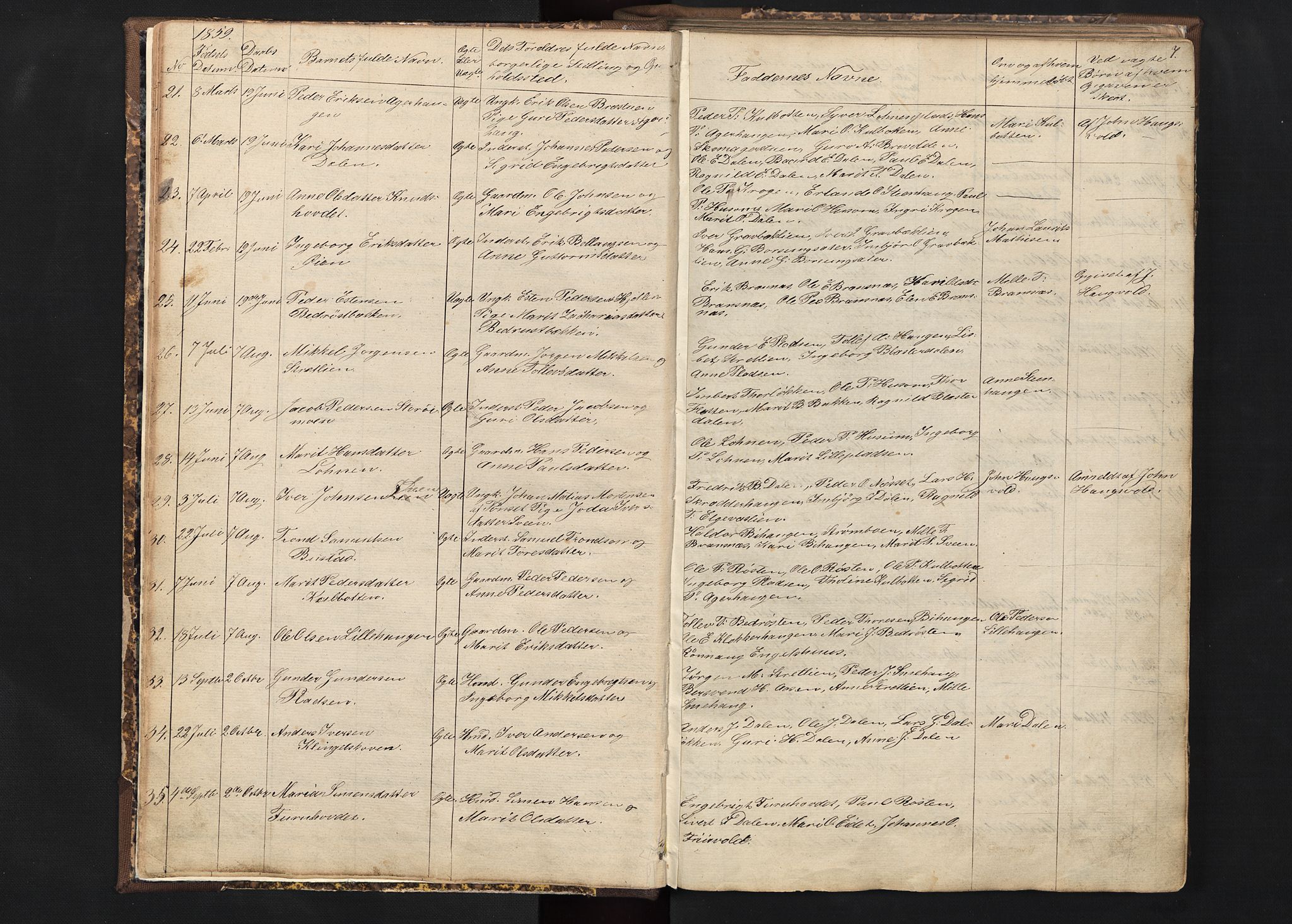 Alvdal prestekontor, SAH/PREST-060/H/Ha/Hab/L0001: Parish register (copy) no. 1, 1857-1893, p. 7