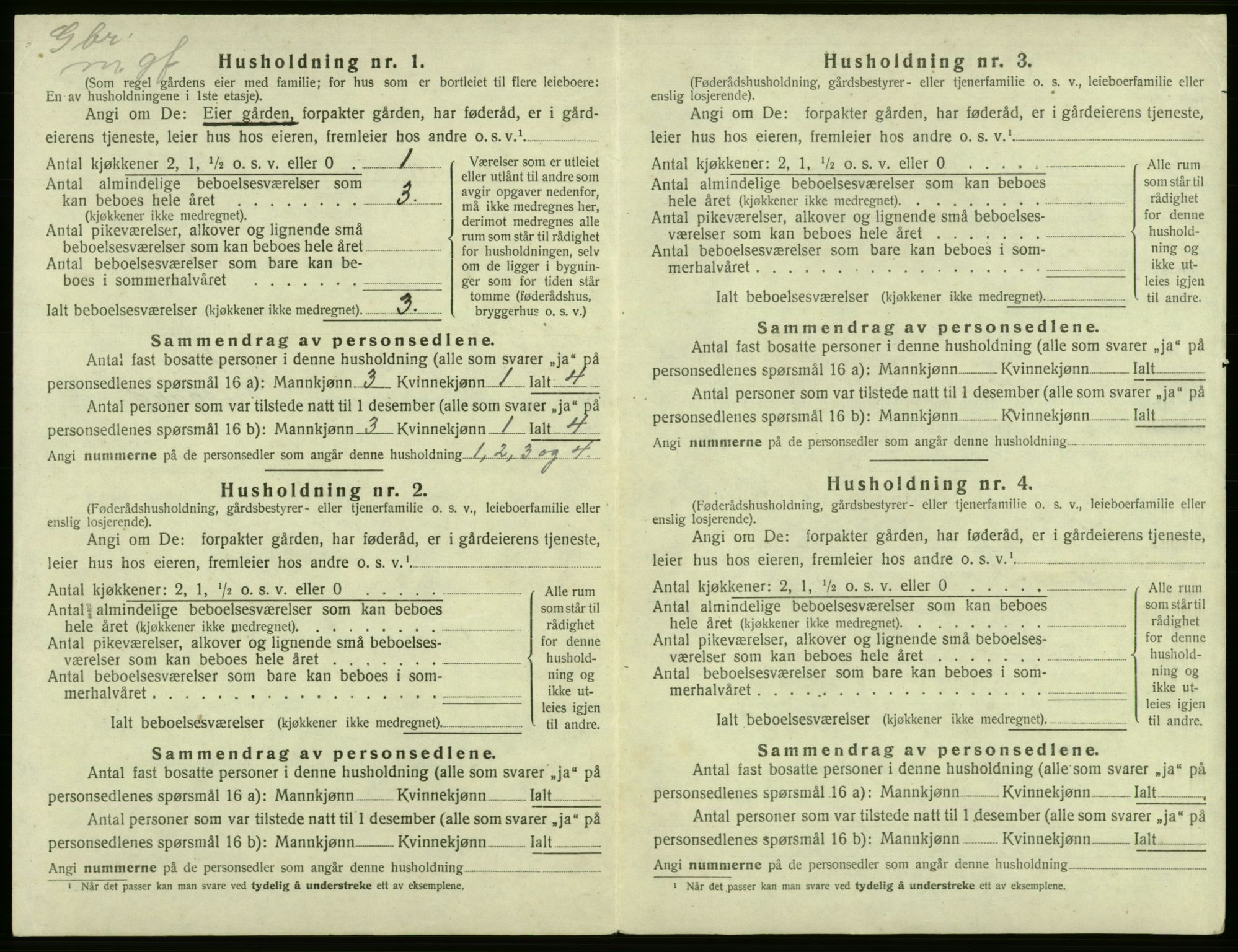 SAB, 1920 census for Tysnes, 1920, p. 672