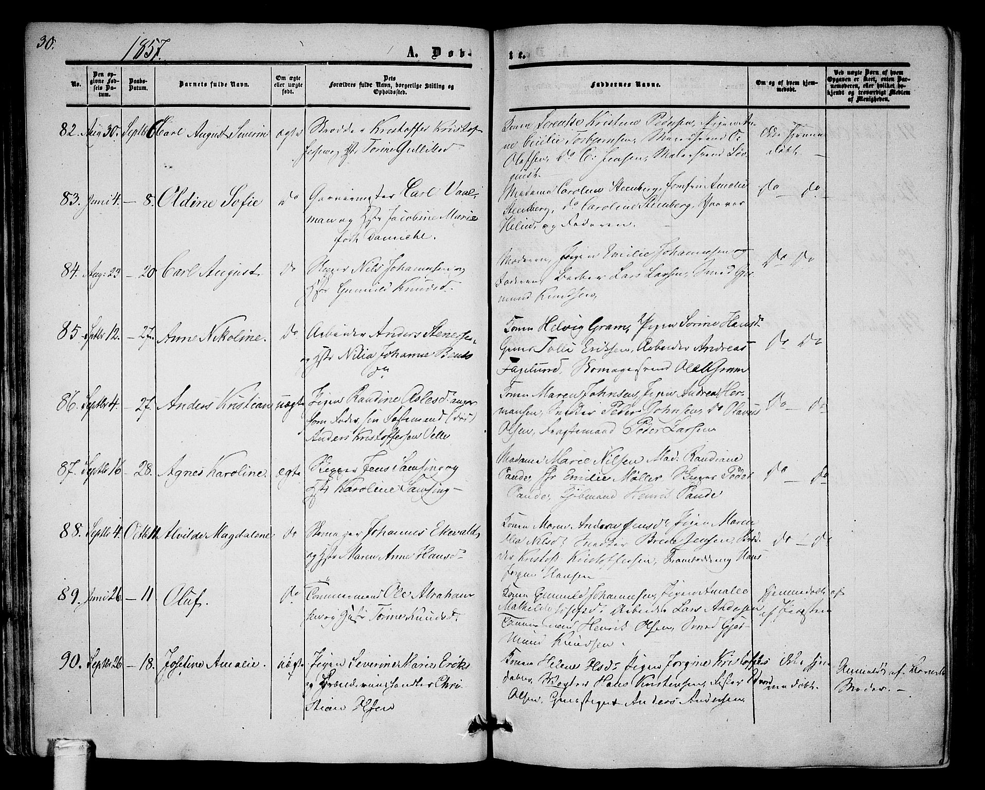 Tønsberg kirkebøker, SAKO/A-330/G/Ga/L0003: Parish register (copy) no. 3, 1855-1864, p. 30