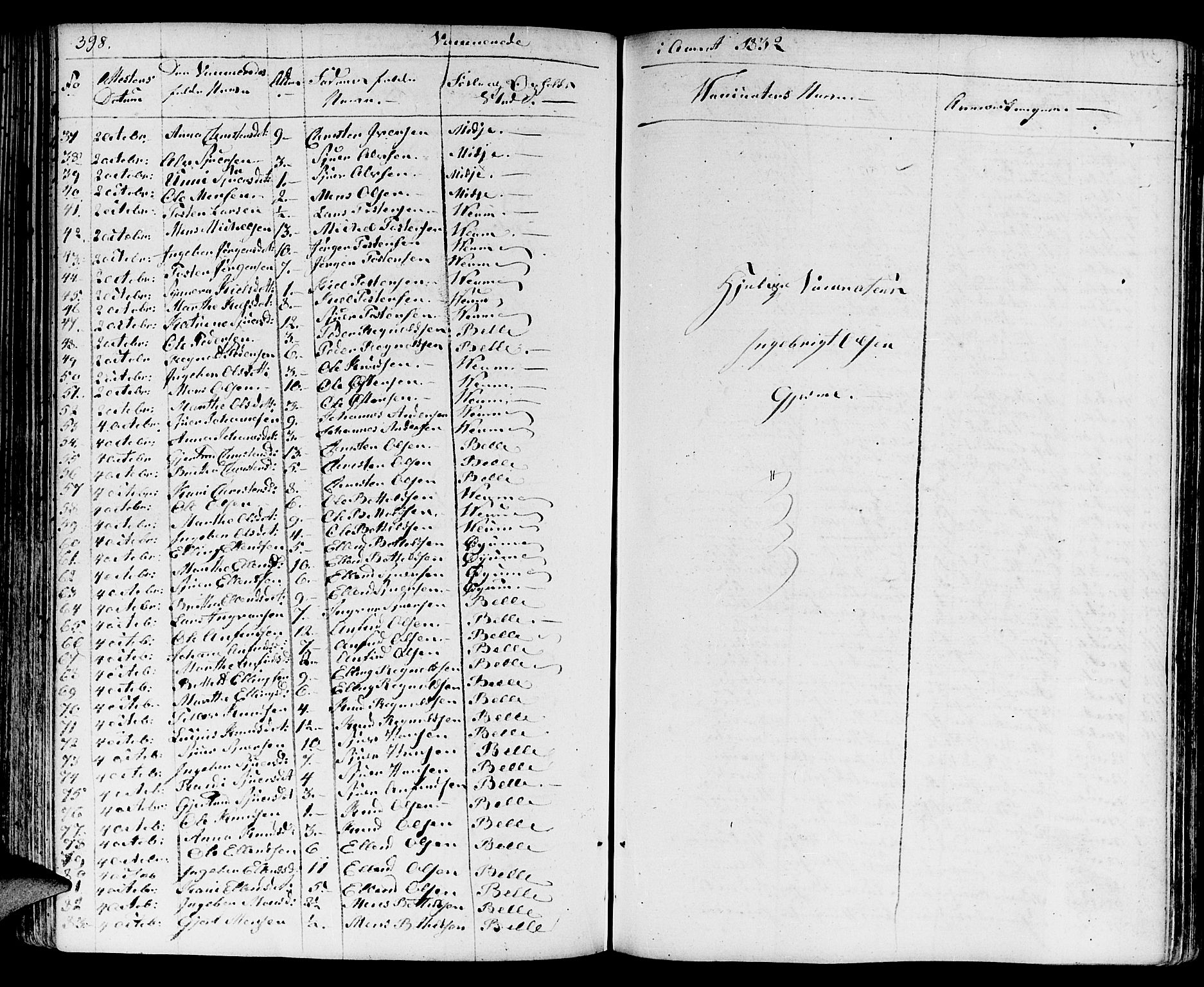 Aurland sokneprestembete, SAB/A-99937/H/Ha/Haa/L0006: Parish register (official) no. A 6, 1821-1859, p. 398