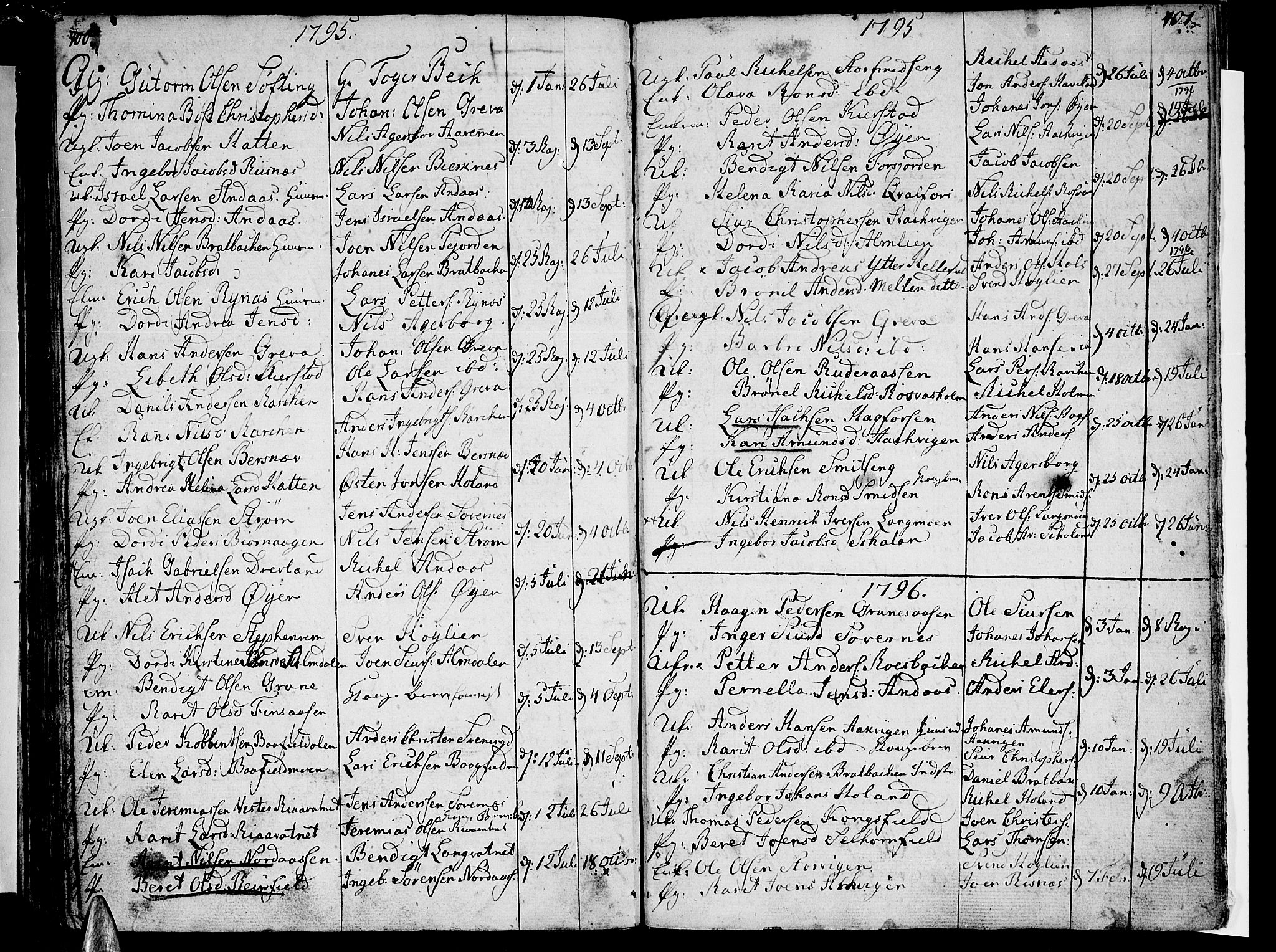 Ministerialprotokoller, klokkerbøker og fødselsregistre - Nordland, SAT/A-1459/820/L0286: Parish register (official) no. 820A07, 1780-1799, p. 400-401