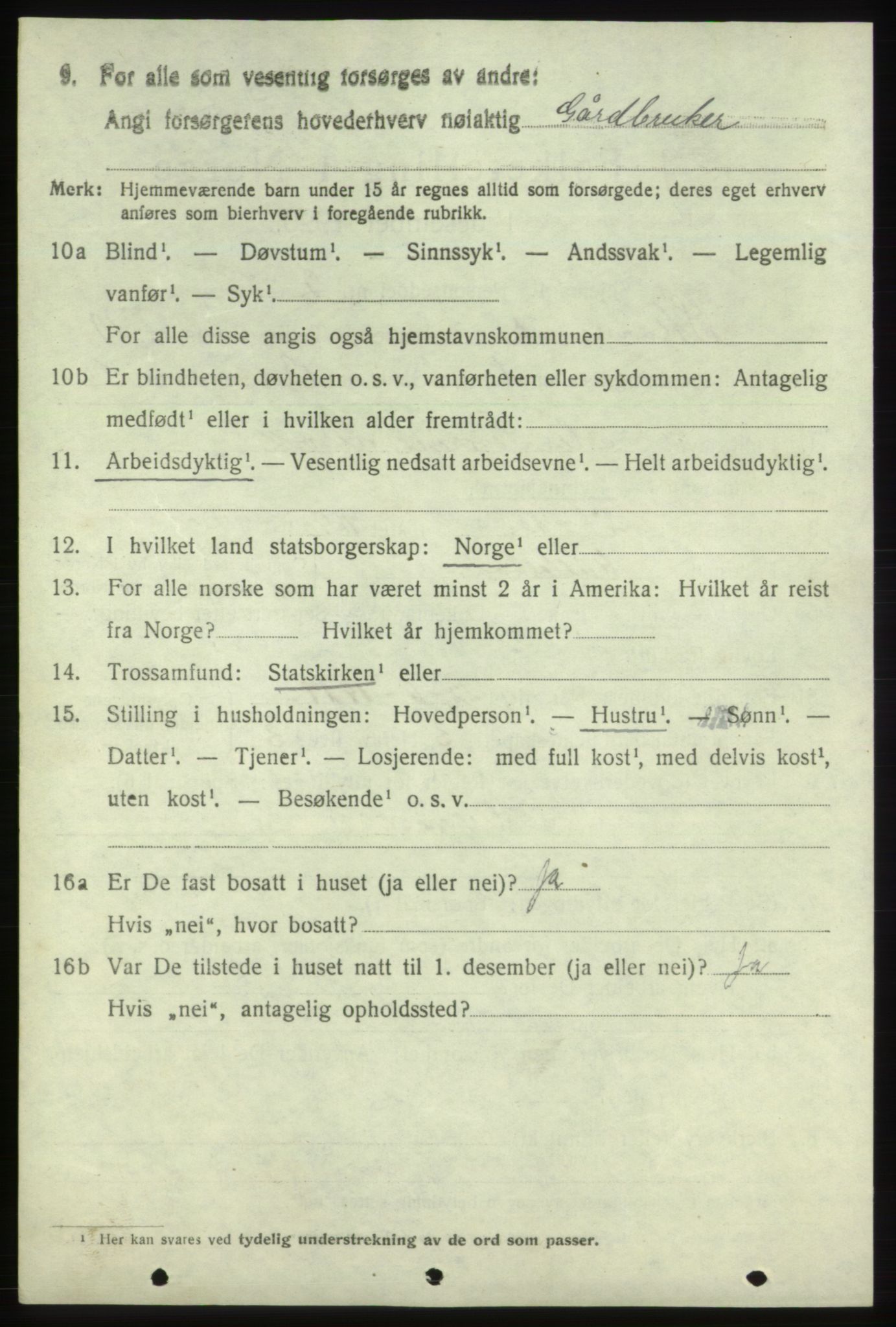 SAB, 1920 census for Skånevik, 1920, p. 6986