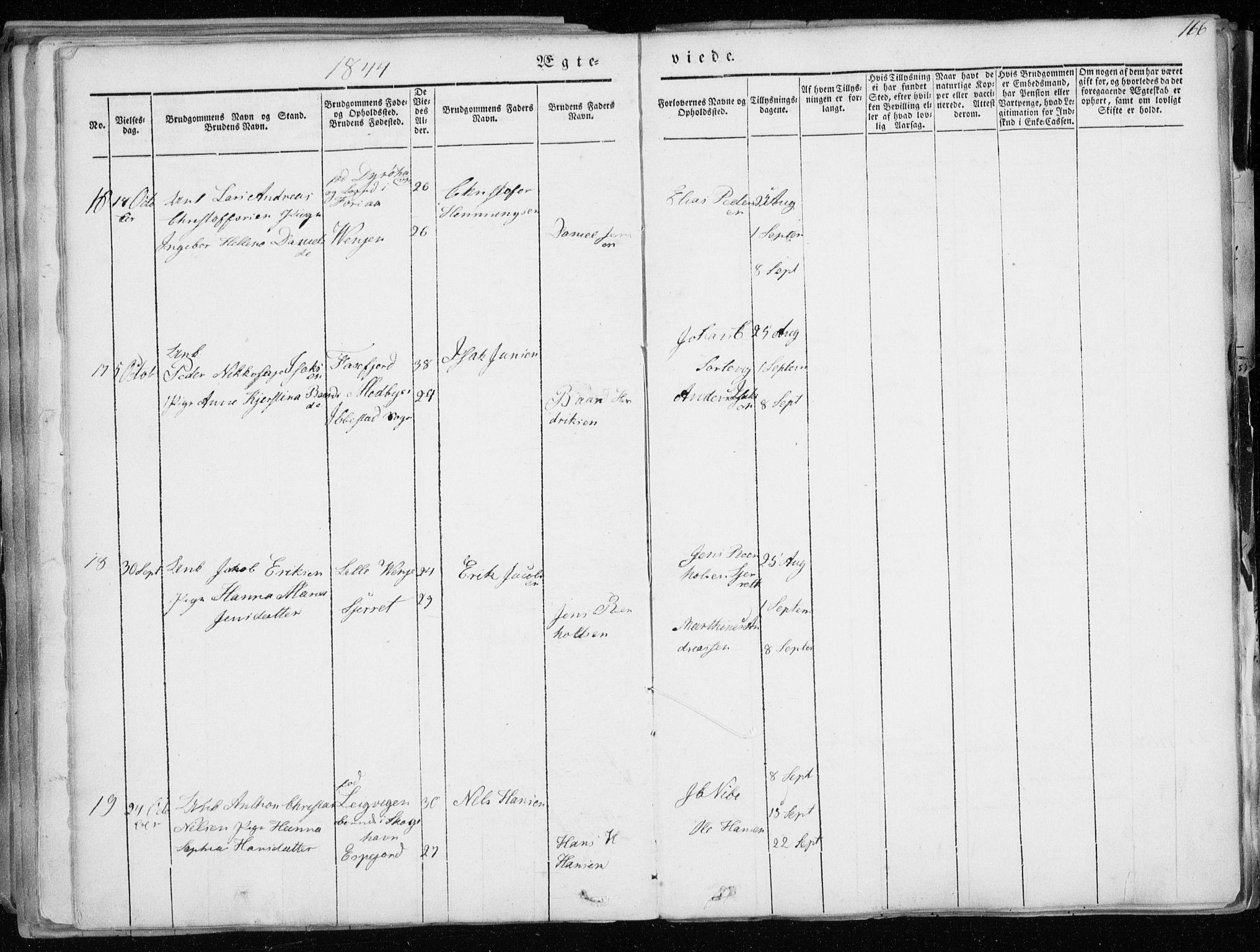 Tranøy sokneprestkontor, AV/SATØ-S-1313/I/Ia/Iaa/L0006kirke: Parish register (official) no. 6, 1844-1855, p. 166