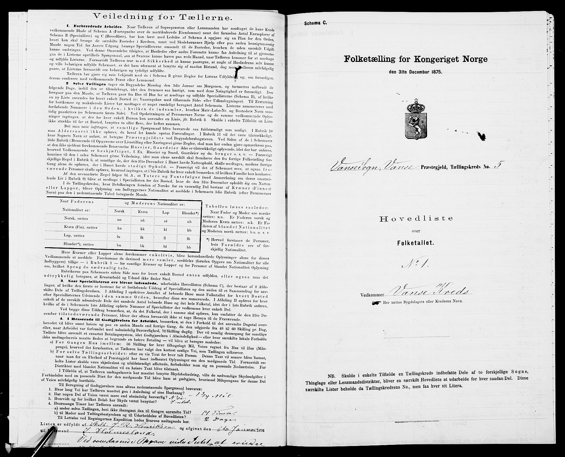 SAK, 1875 census for 1041L Vanse/Vanse og Farsund, 1875, p. 66