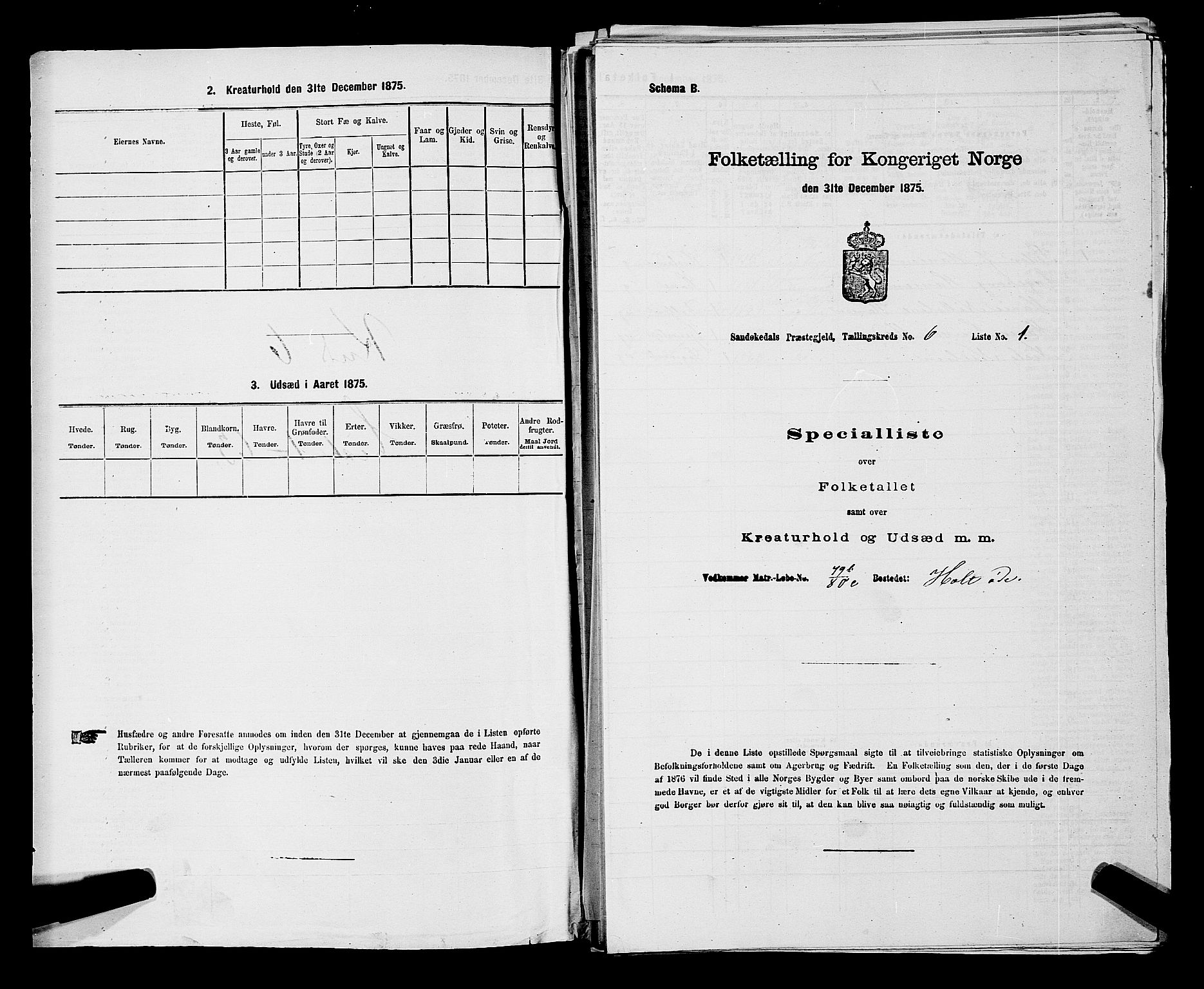 SAKO, 1875 census for 0816P Sannidal, 1875, p. 409