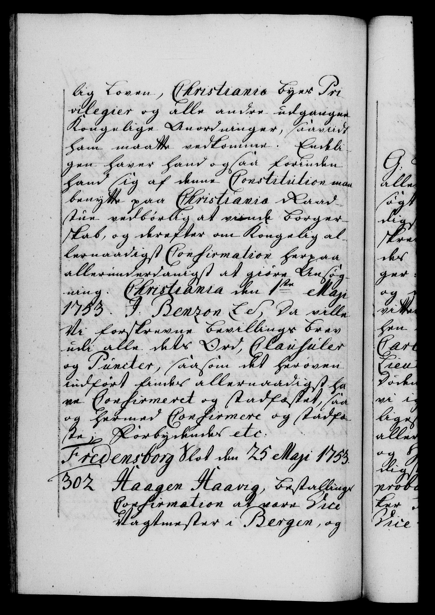 Danske Kanselli 1572-1799, AV/RA-EA-3023/F/Fc/Fca/Fcaa/L0038: Norske registre, 1753-1754, p. 271b