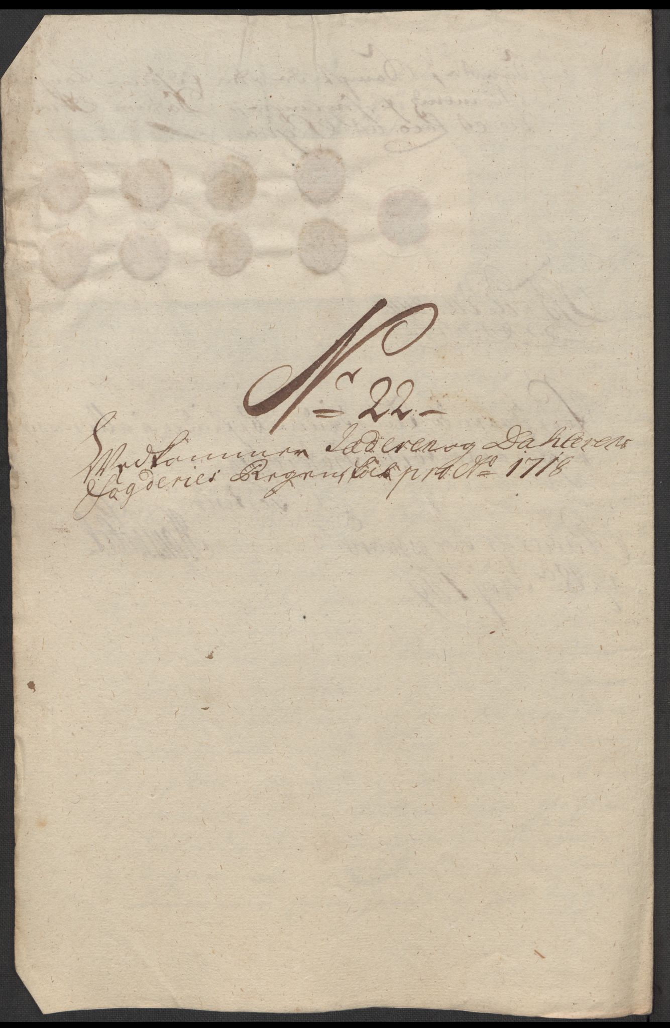 Rentekammeret inntil 1814, Reviderte regnskaper, Fogderegnskap, RA/EA-4092/R46/L2743: Fogderegnskap Jæren og Dalane, 1718, p. 113