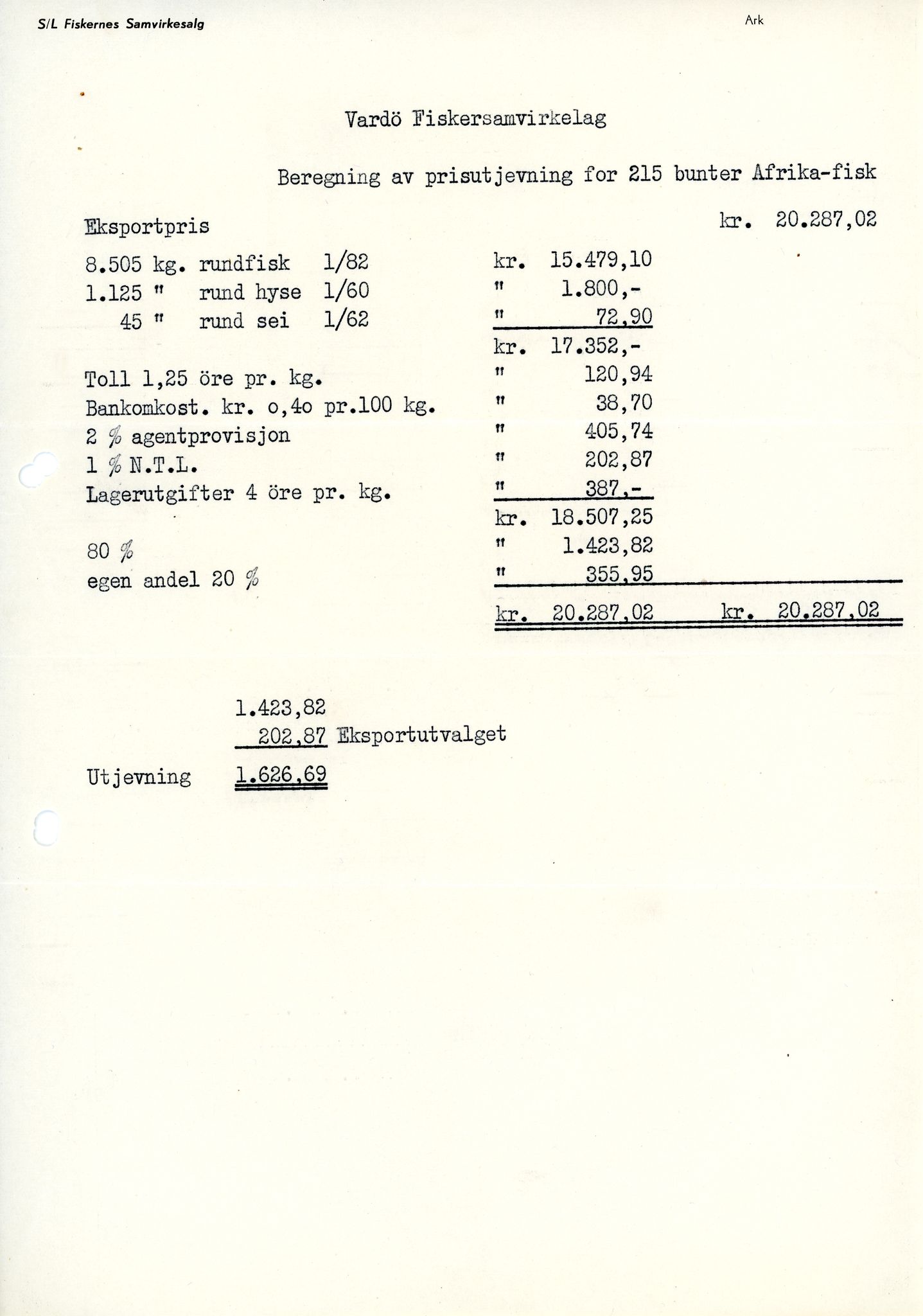 Vardø Fiskersamvirkelag, VAMU/A-0037/D/Da/L0003: Korrespondanse Fi-Kj, 1947-1950