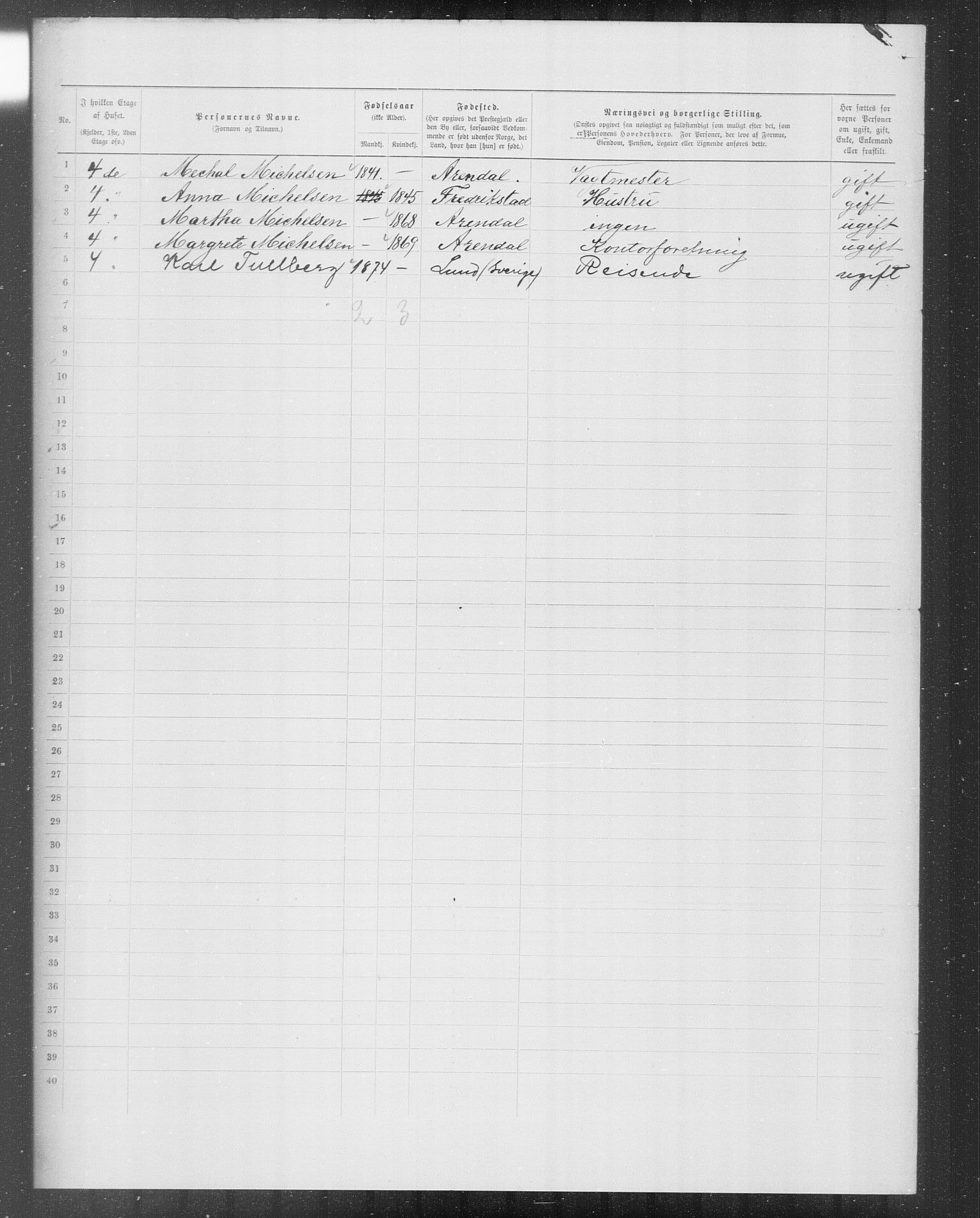 OBA, Municipal Census 1899 for Kristiania, 1899, p. 10604