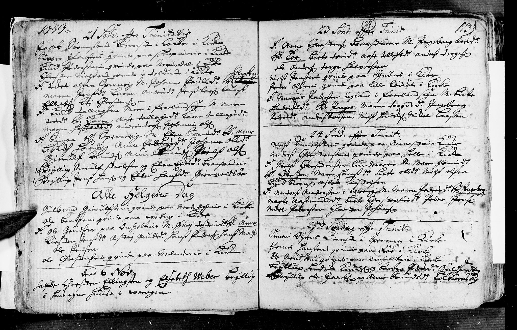 Øyestad sokneprestkontor, SAK/1111-0049/F/Fa/L0004: Parish register (official) no. A 4, 1730-1750, p. 37